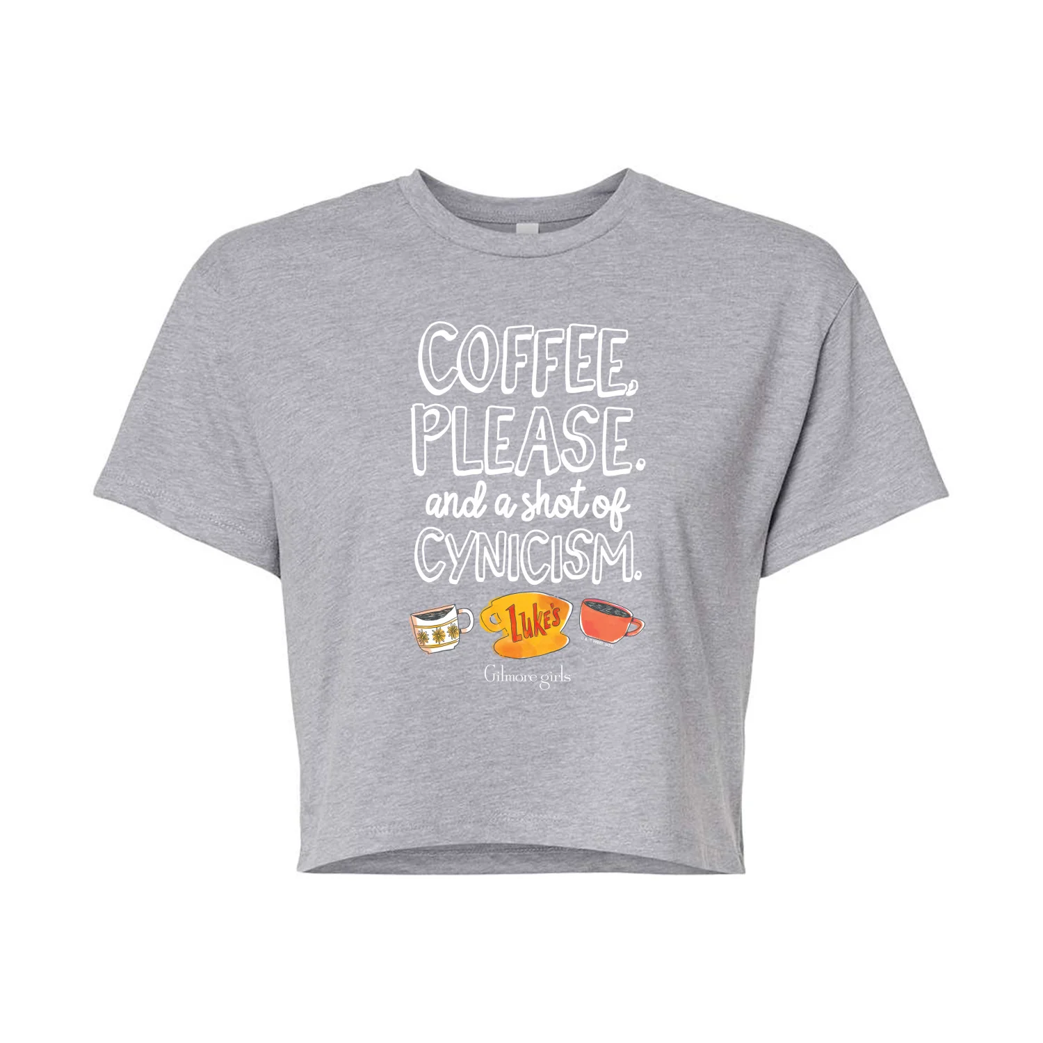 Gilmore Girls - Coffee And Cynisism - Juniors Cropped Short Sleeve Graphic T-Shirt - Image 2
