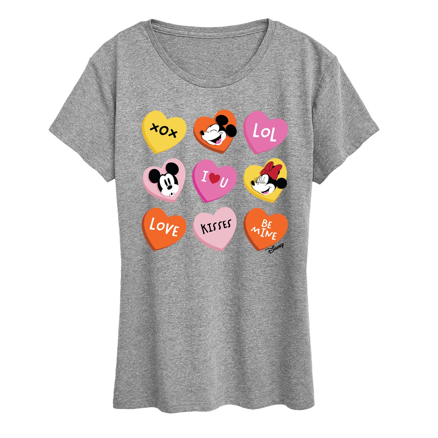 Disney - Heart Grid - Women's Short Sleeve Graphic T-Shirt - Image 2