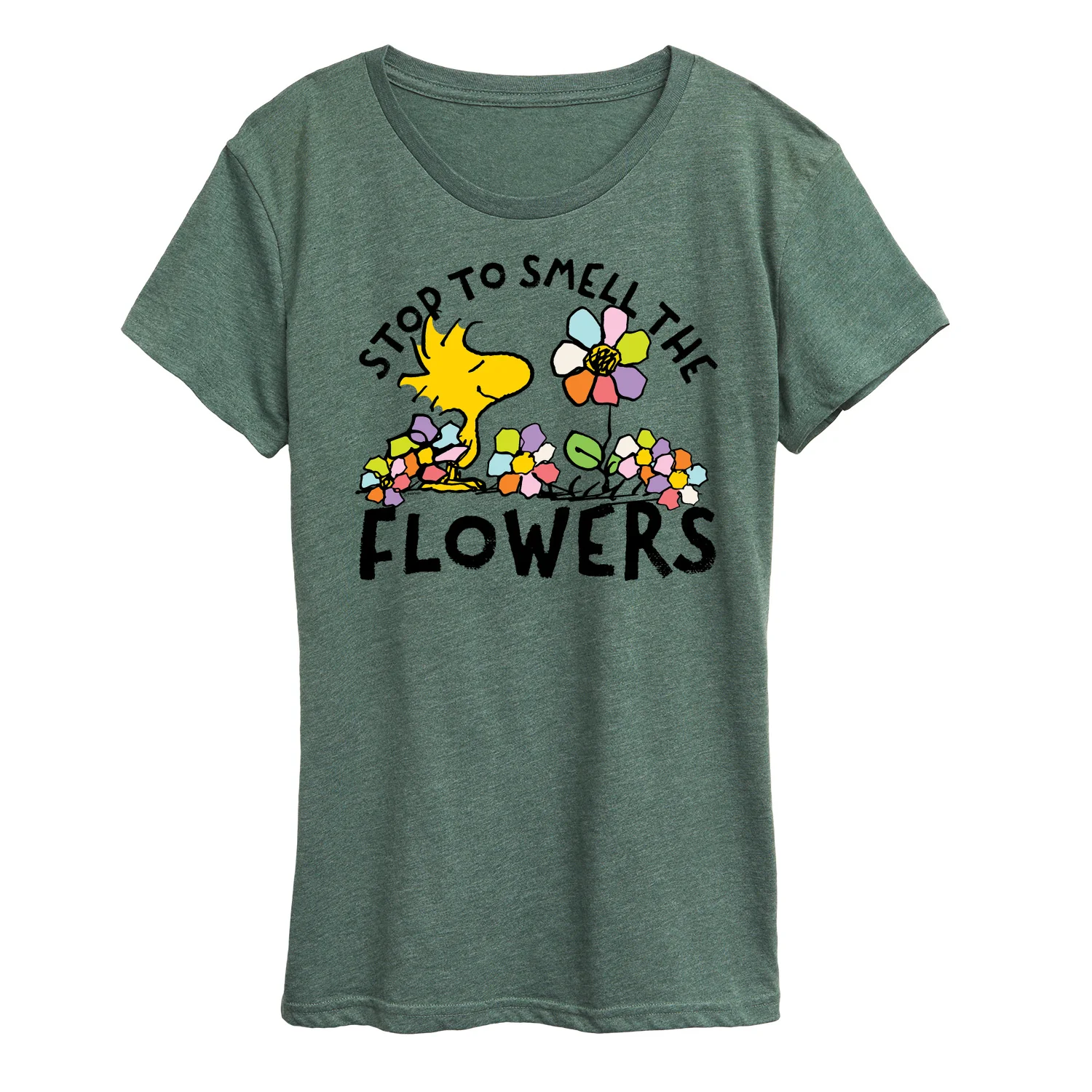 Peanuts - Stop and Smell the Flowers - Women's Short Sleeve Graphic T-Shirt - Image 2