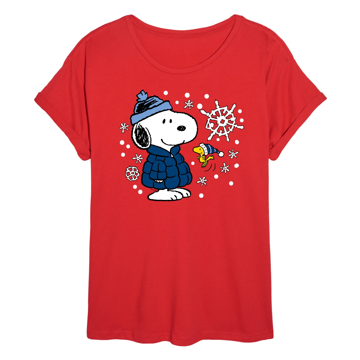 Peanuts - Snoopy Woodstock Hats - Juniors Oversized Graphic T-Shirt - Image 3