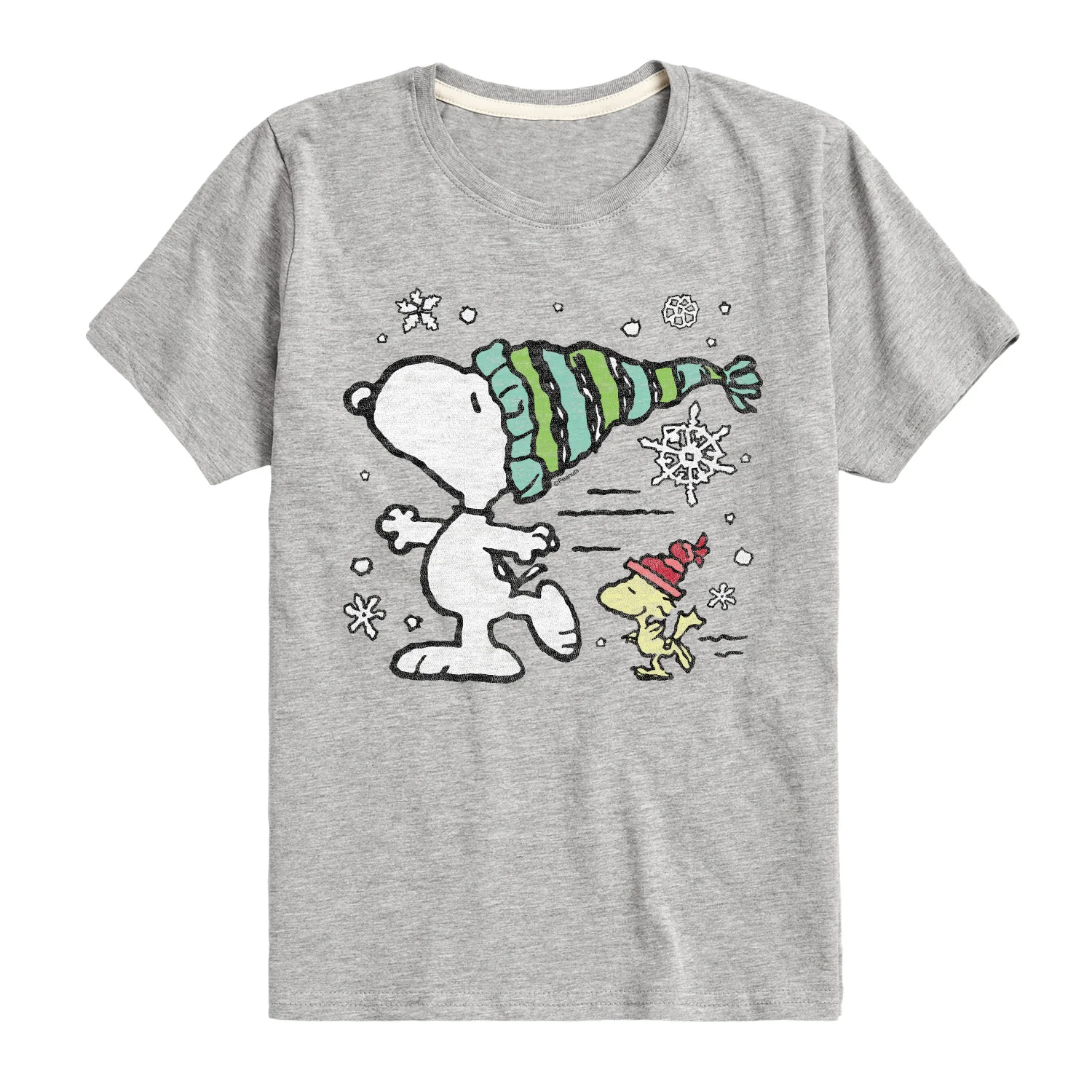 Peanuts - Snoopy Woodstock Skate - Toddler & Youth Short Sleeve Graphic T-Shirt
