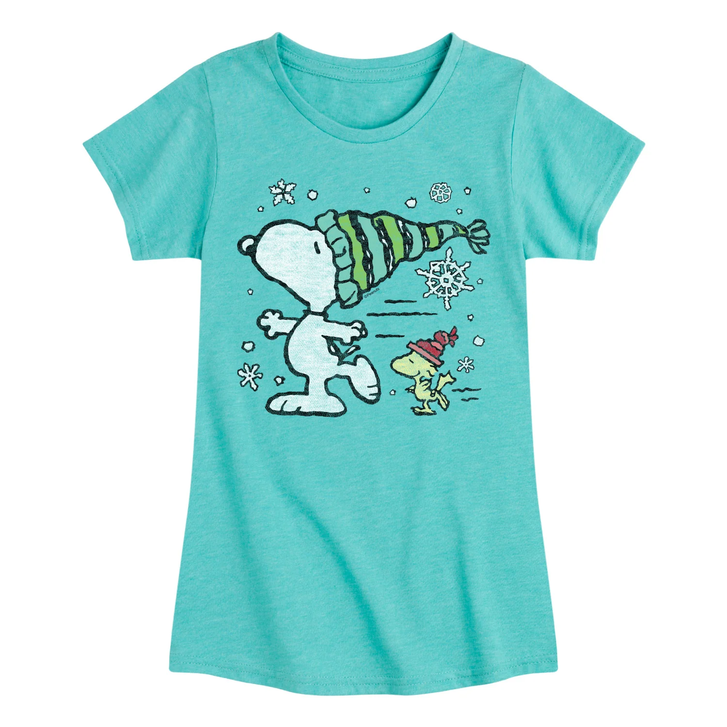 Peanuts - Snoopy Woodstock Skate - Toddler & Youth Girls Short Sleeve Graphic T-Shirt