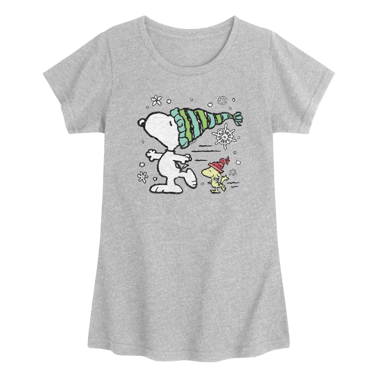 Peanuts - Snoopy Woodstock Skate - Toddler & Youth Girls Short Sleeve Graphic T-Shirt - Image 3