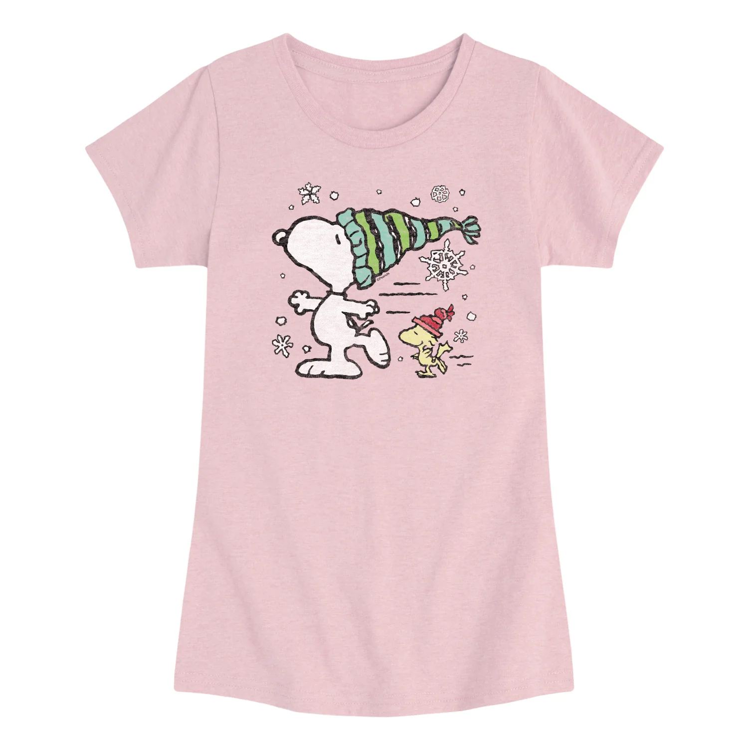 Peanuts - Snoopy Woodstock Skate - Toddler & Youth Girls Short Sleeve Graphic T-Shirt - Image 4