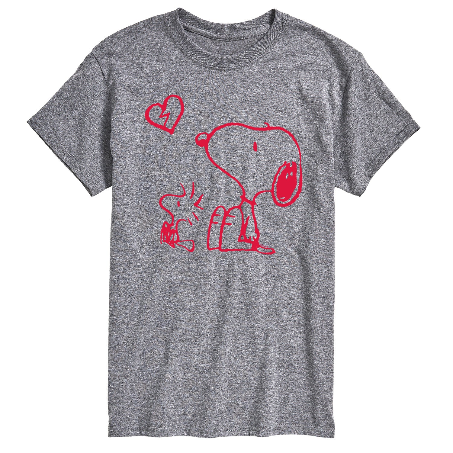 Peanuts - Snoopy Woodstock Broken Heart - Men's Short Sleeve Graphic T-Shirt - Image 2