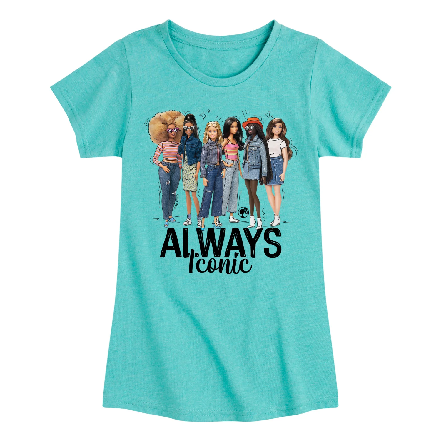 Barbie - Always Iconic - Girls Fitted Short Sleeve Graphic T-Shirt - Image 2