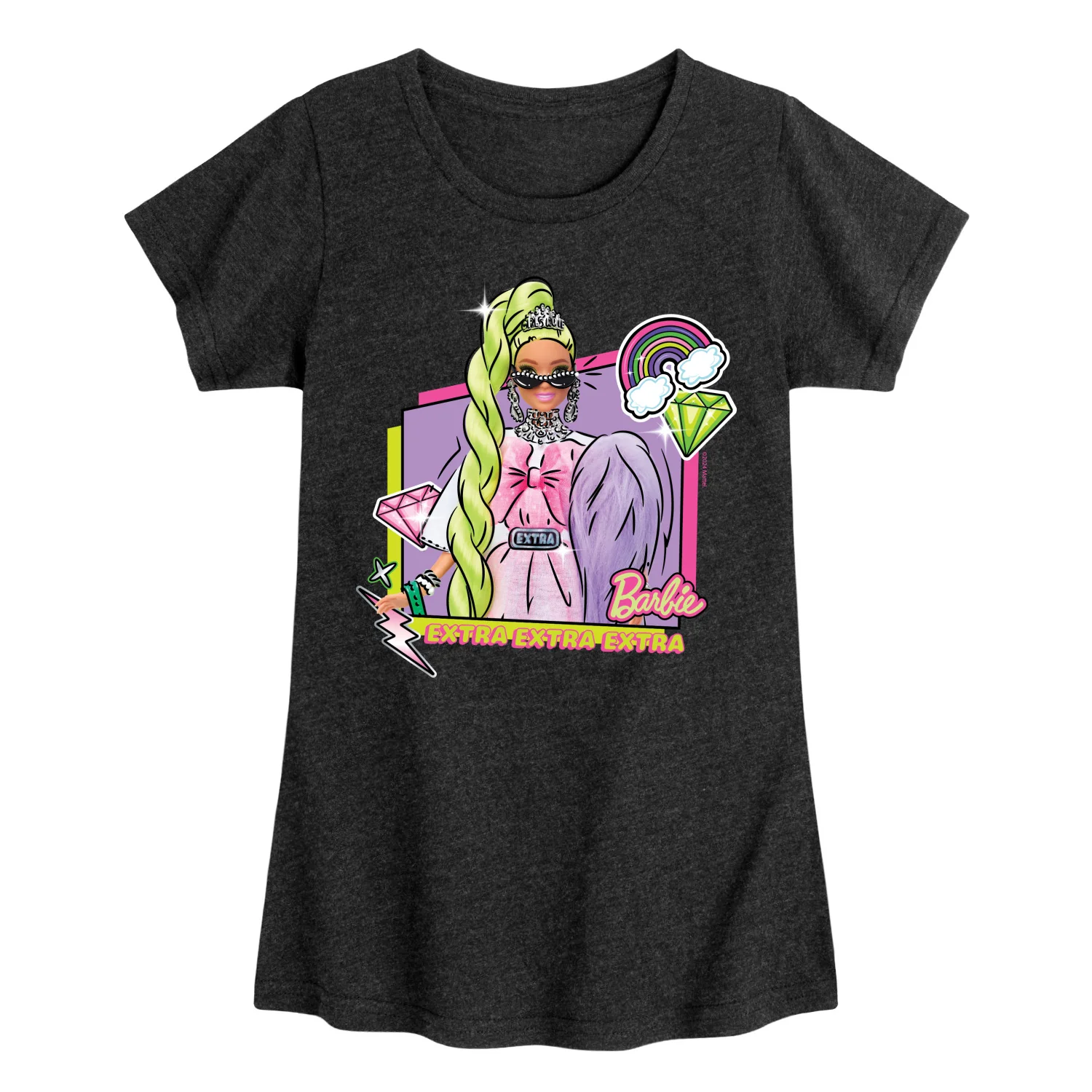 Barbie - Barbie Extra - Girls Fitted Short Sleeve Graphic T-Shirt - Image 2