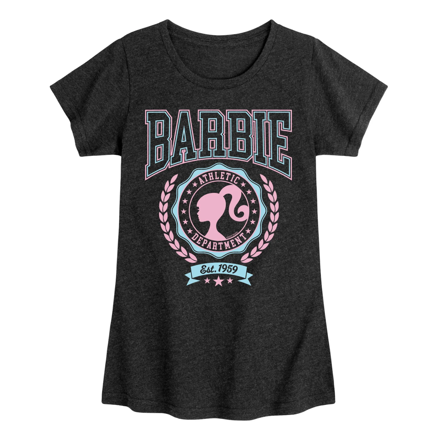Barbie - Barbie Varsity Ath Dept- Girls Fitted Short Sleeve Graphic T-Shirt