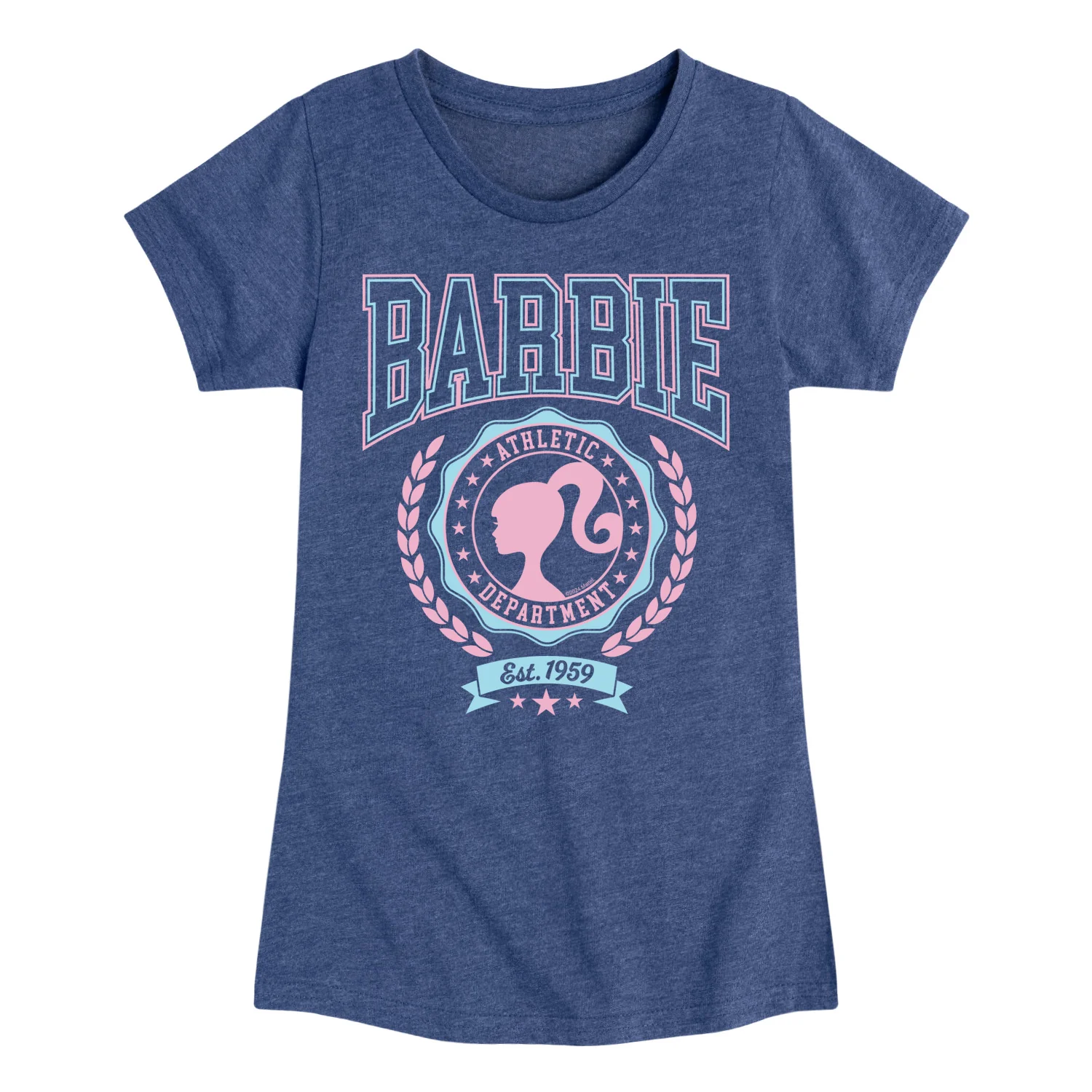 Barbie - Barbie Varsity Ath Dept- Girls Fitted Short Sleeve Graphic T-Shirt - Image 2