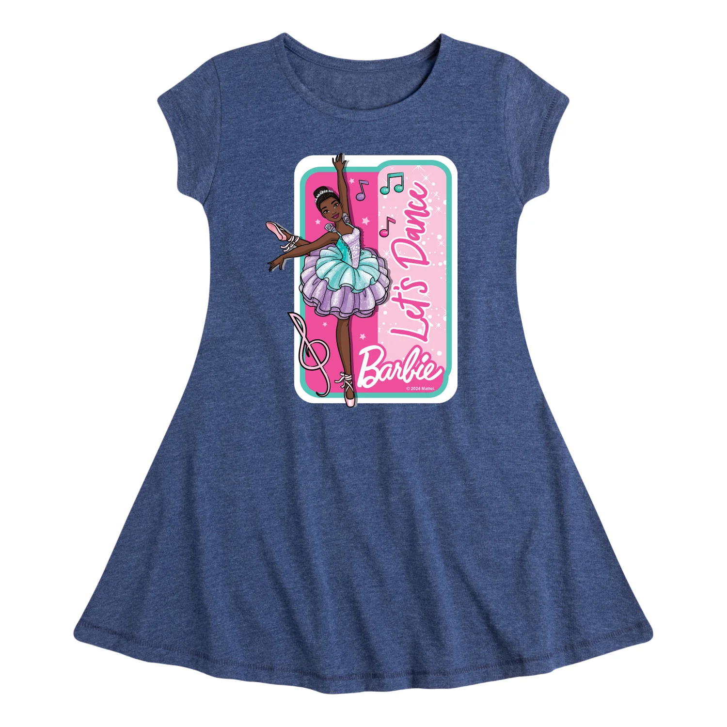 LETS DANCE - Kids GIRLS FIT AND FLARE CAP SLEEVE DRESS