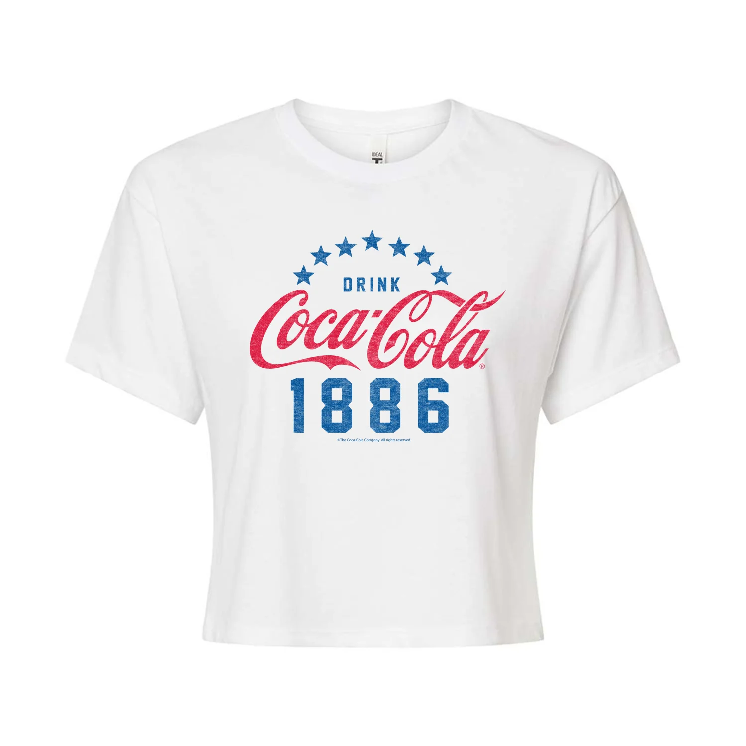 Coca-Cola - Star Circle - Juniors Cropped Cotton Blend T-Shirt - Image 3