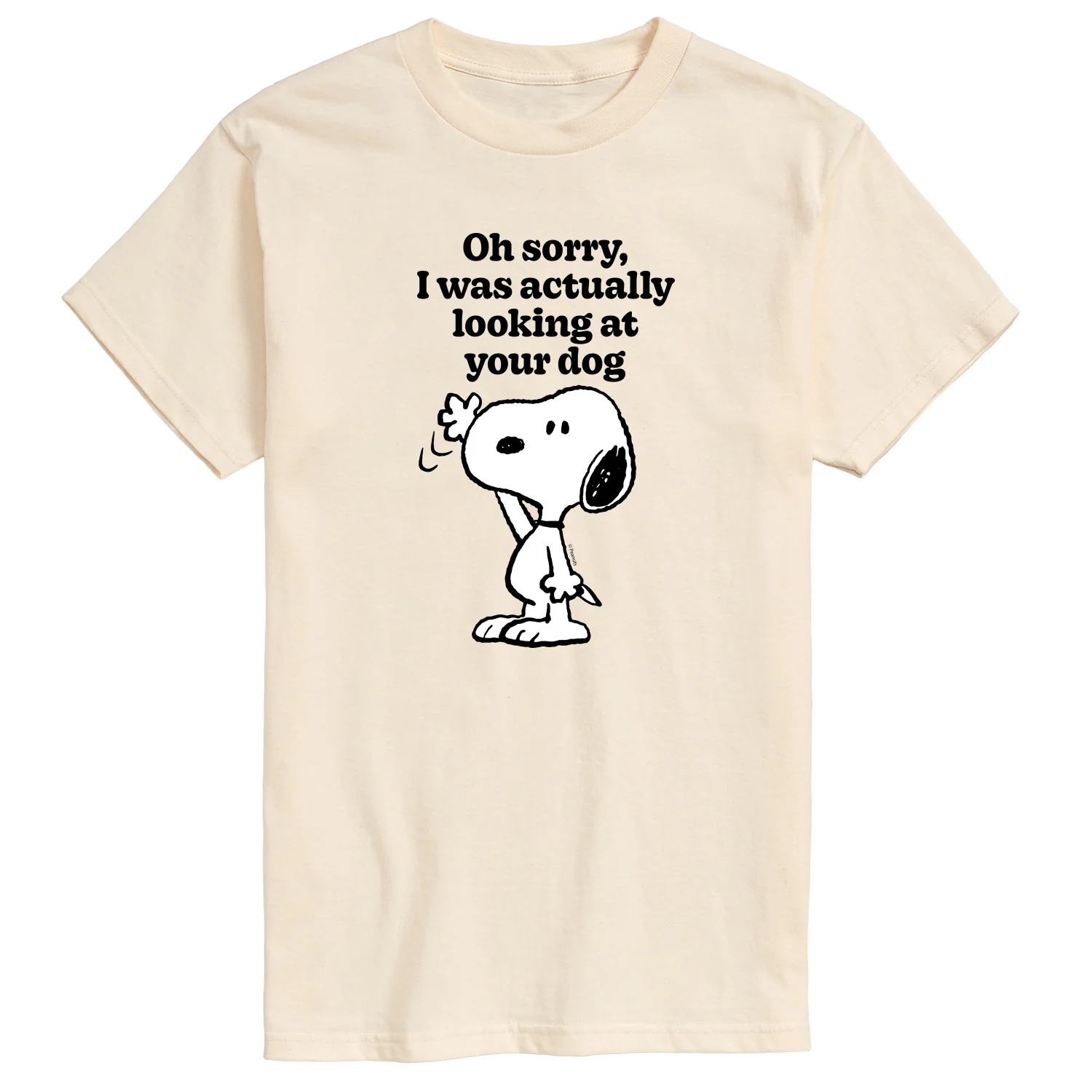 Peanuts - Looking At Your Dog - Men's Short Sleeve Graphic T-Shirt - Image 2