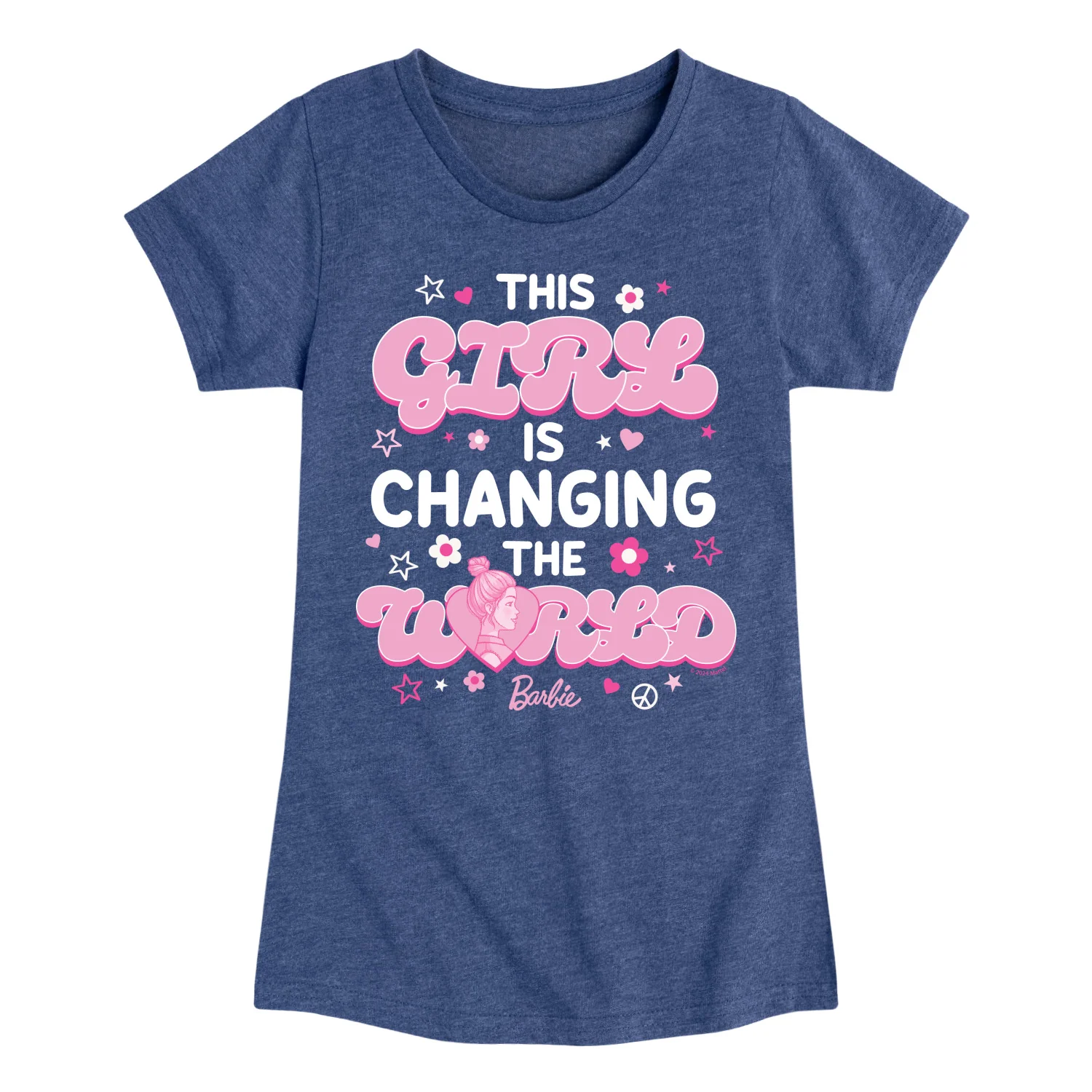 Barbie - This Girl Is Changing The World-  Girls Fitted Short Sleeve Graphic T-Shirt - Image 2