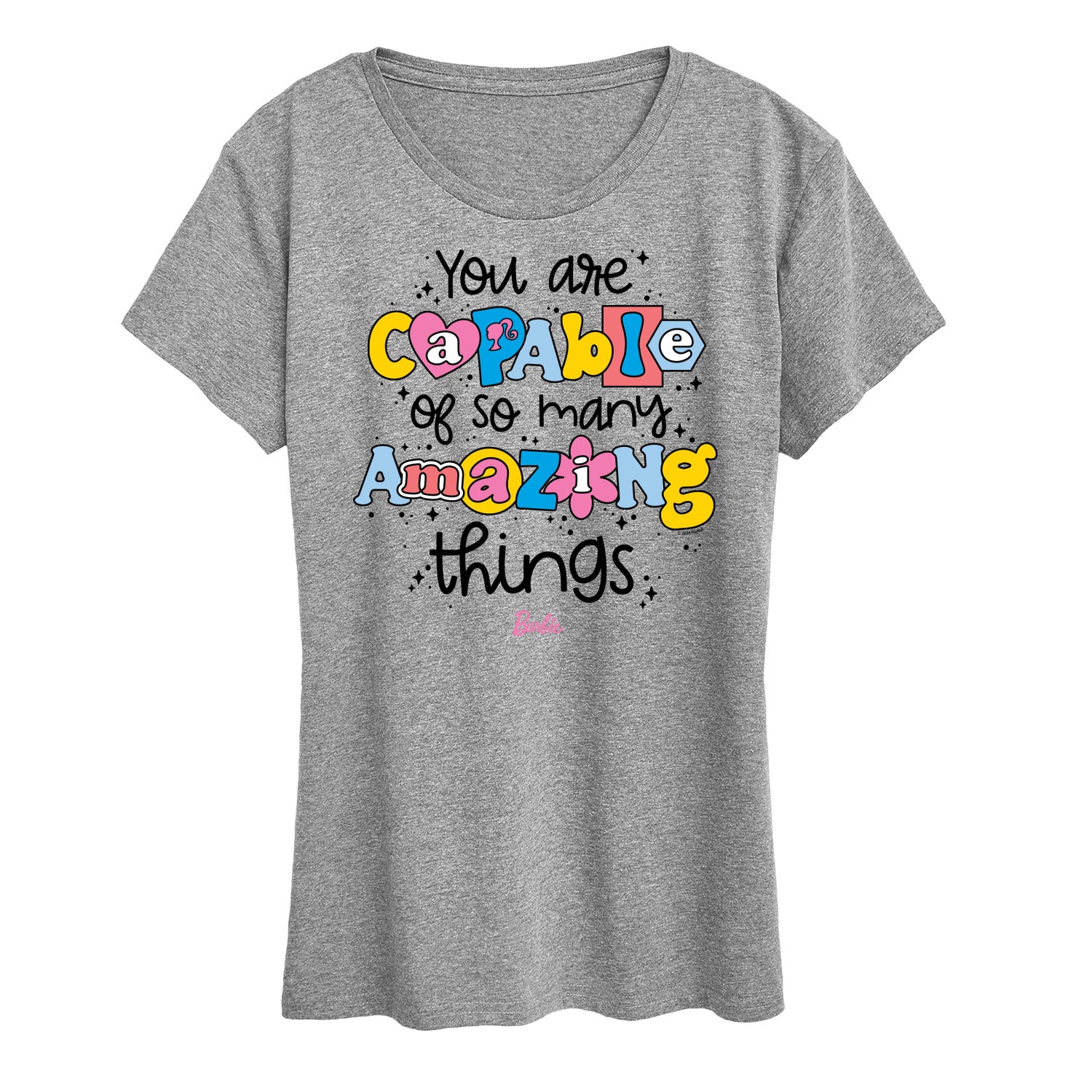 Barbie - You Are Capable Of So Many Amazing Things Barbie - Womens Women'S Short Sleeve Graphic T-Shirt - Image 2