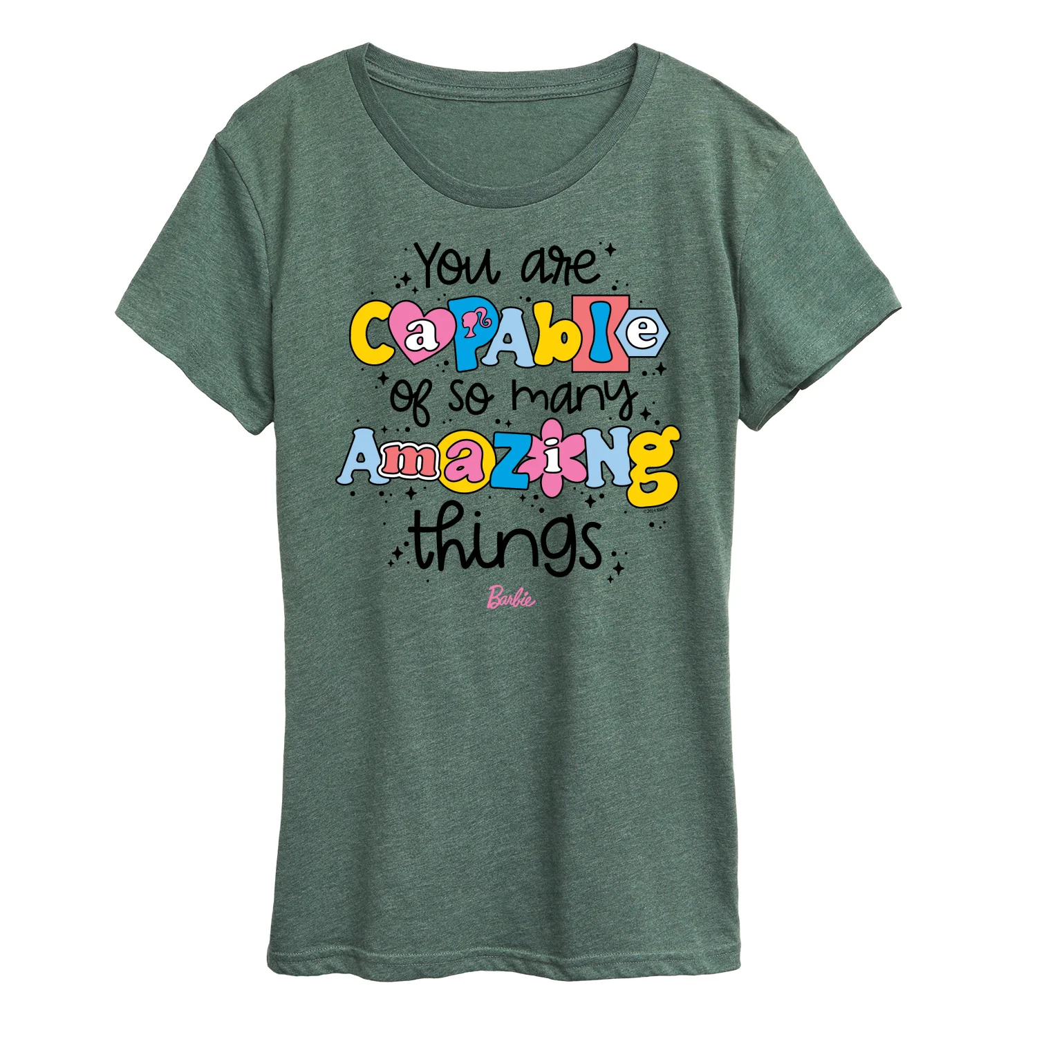 Barbie - You Are Capable Of So Many Amazing Things Barbie - Womens Women'S Short Sleeve Graphic T-Shirt - Image 3