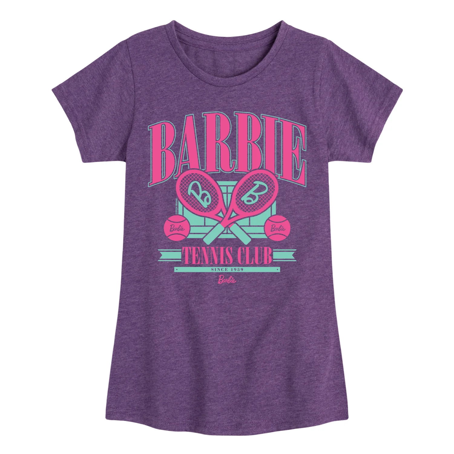 Barbie - Barbie Tennis Club - Girls Fitted Short Sleeve Graphic T-Shirt - Image 3
