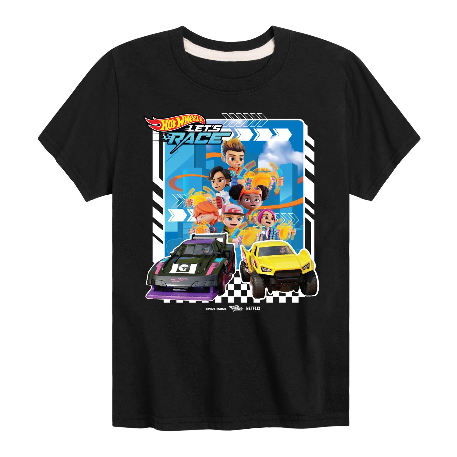 Hot Wheels - Lets Race Characters - Kids Toddler And Youth Short Sleeve Tee - Image 2
