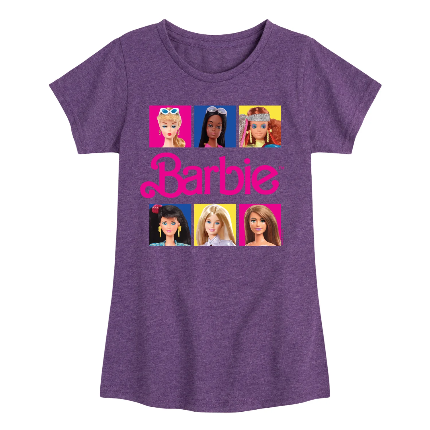 Barbie - Barbie Doll Portraits - Girls Fitted Short Sleeve Graphic T-Shirt - Image 4