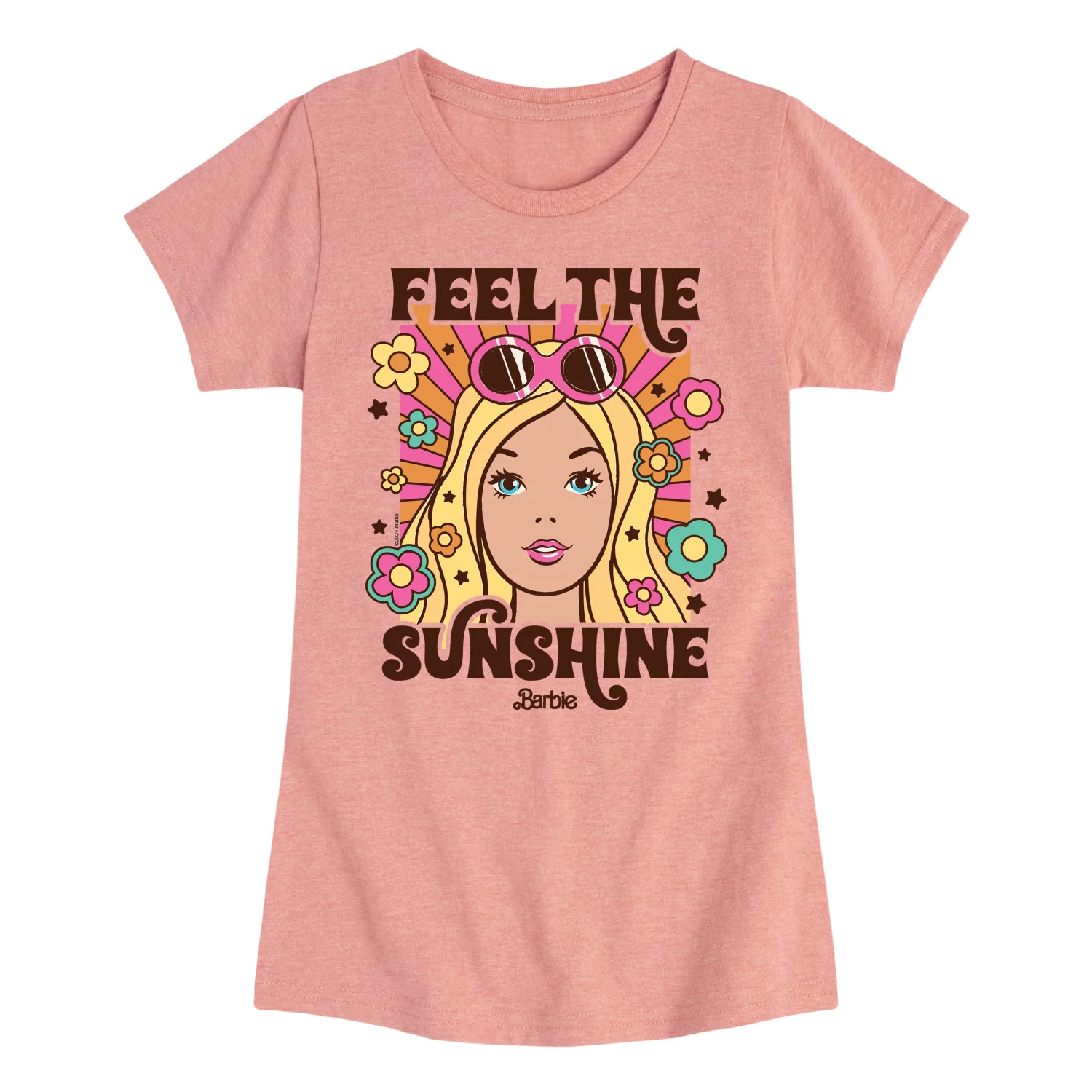 Barbie - Feel The Sunshine- Girls Fitted Short Sleeve Graphic T-Shirt - Image 2