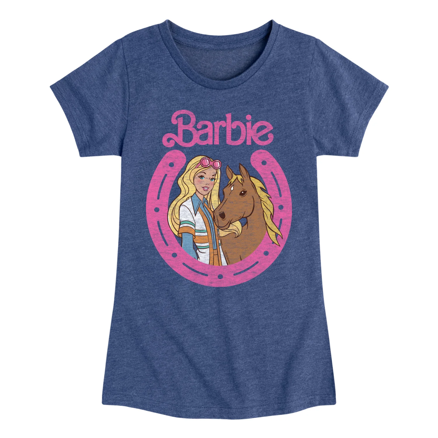 Barbie - Barbie And Horse - Girls Fitted Short Sleeve Graphic T-Shirt - Image 2