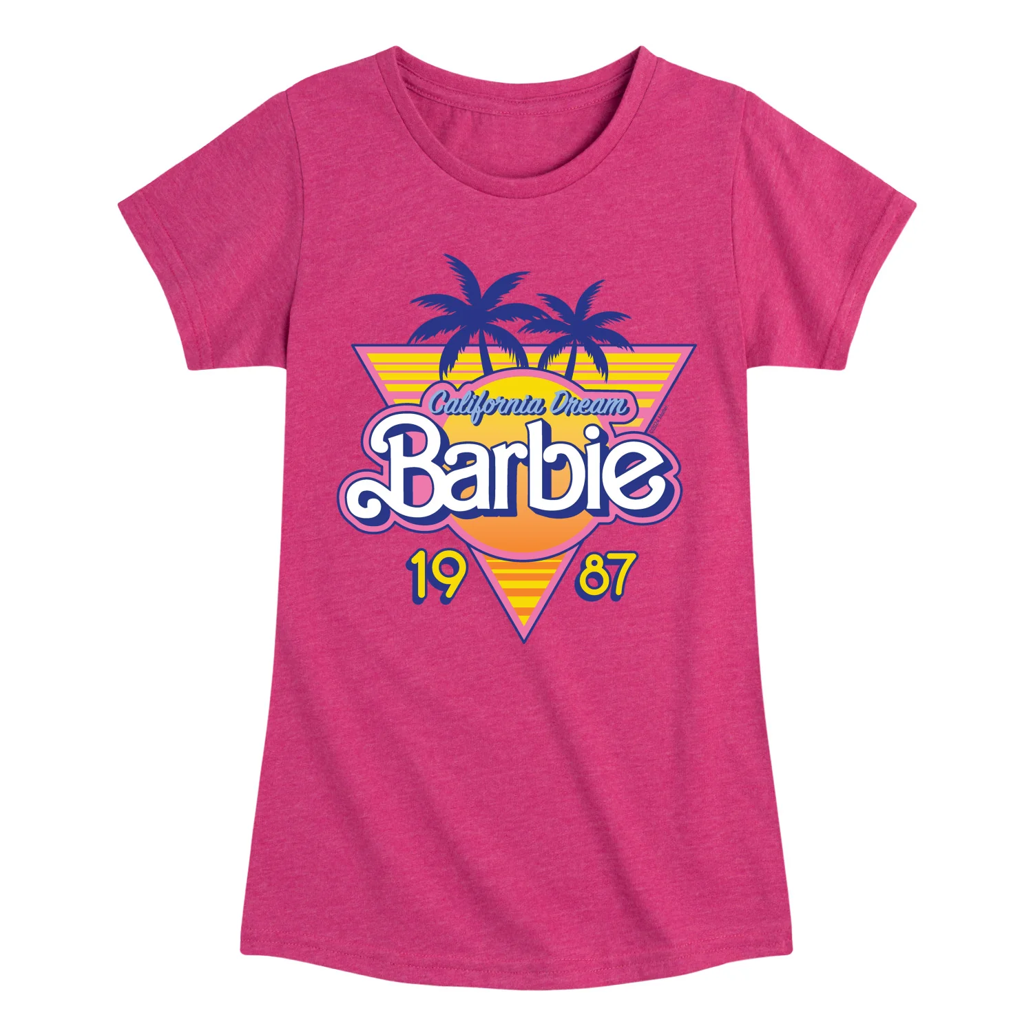 Barbie - Barbie Logo California Dream- Girls Fitted Short Sleeve Graphic T-Shirt - Image 2