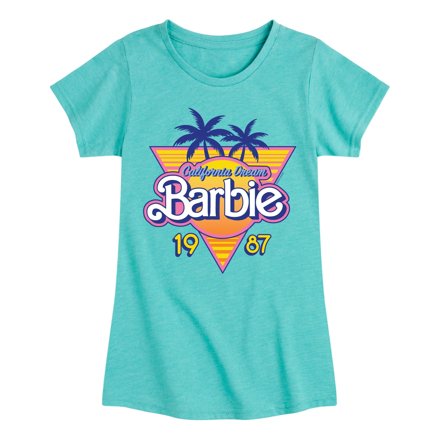 Barbie - Barbie Logo California Dream- Girls Fitted Short Sleeve Graphic T-Shirt - Image 4