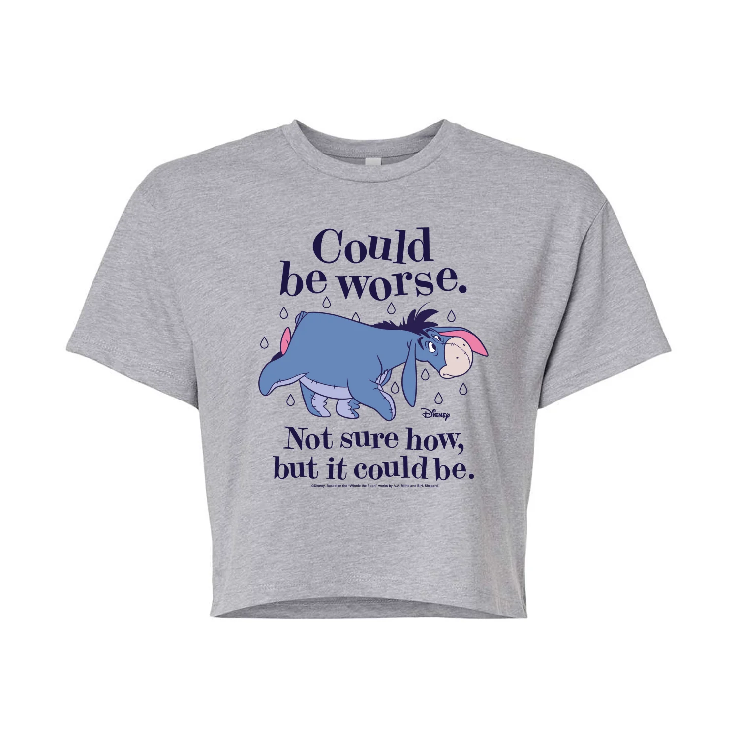 Winnie the Pooh - Could Be Worse Eeyore - Juniors Cropped Graphic T-Shirt