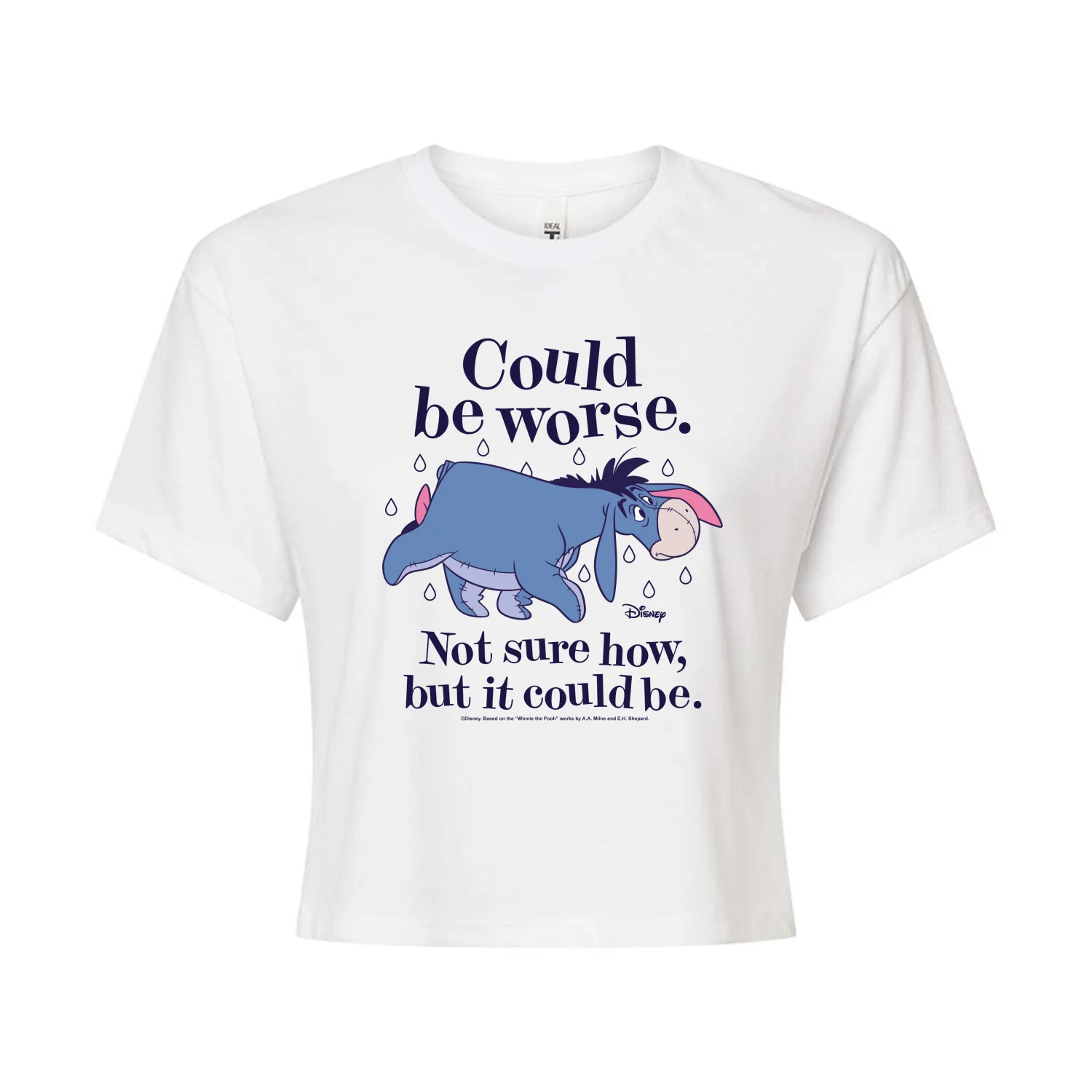 Winnie the Pooh - Could Be Worse Eeyore - Juniors Cropped Graphic T-Shirt - Image 2