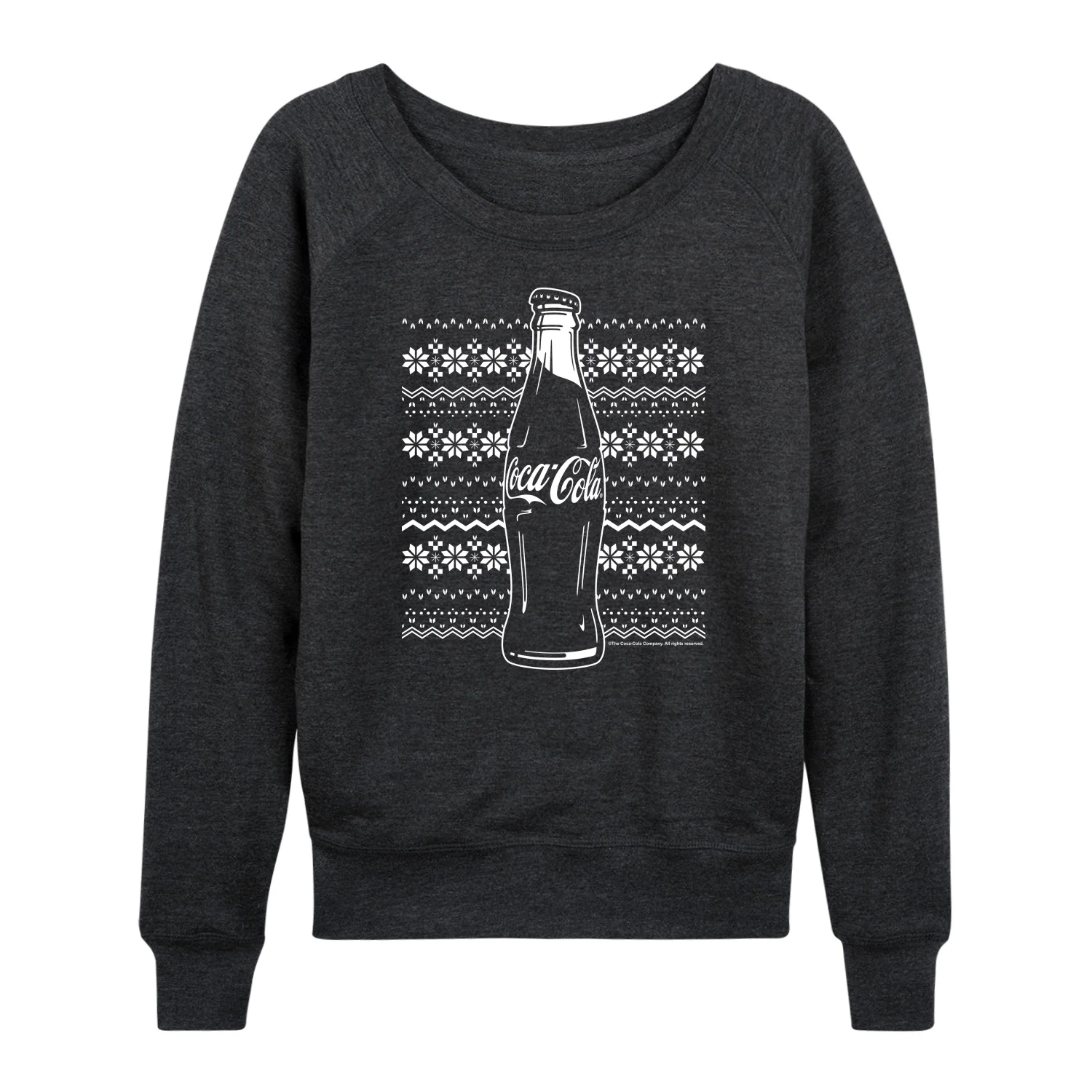 Coca-Cola - Holiday Sweater - Women's French Terry Long Sleeve Pullover - Image 2