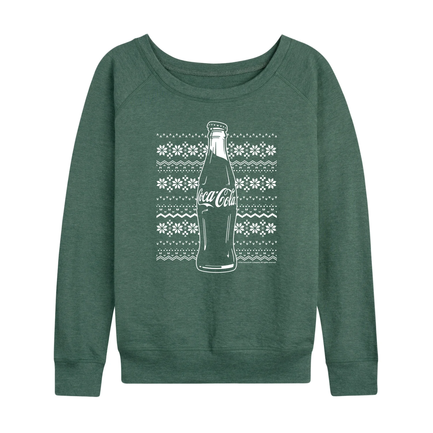 Coca-Cola - Holiday Sweater - Women's French Terry Long Sleeve Pullover - Image 3