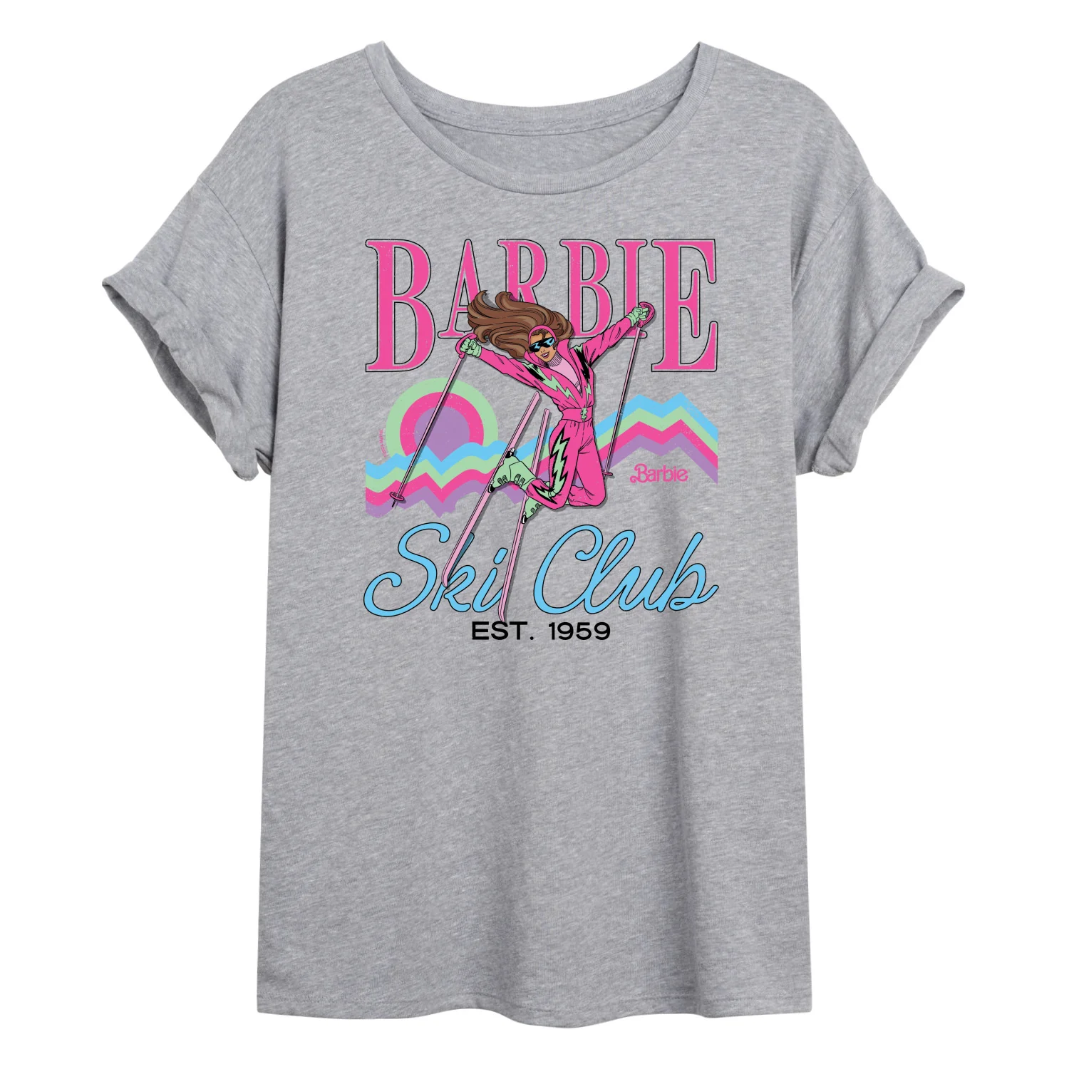Barbie - Ski Club - Juniors Oversized Graphic T-Shirt - Image 2