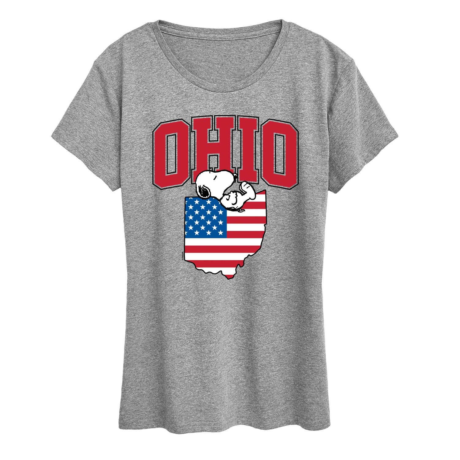 Peanuts - Ohio Snoopy - Women's Short Sleeve Graphic T-Shirt - Image 3