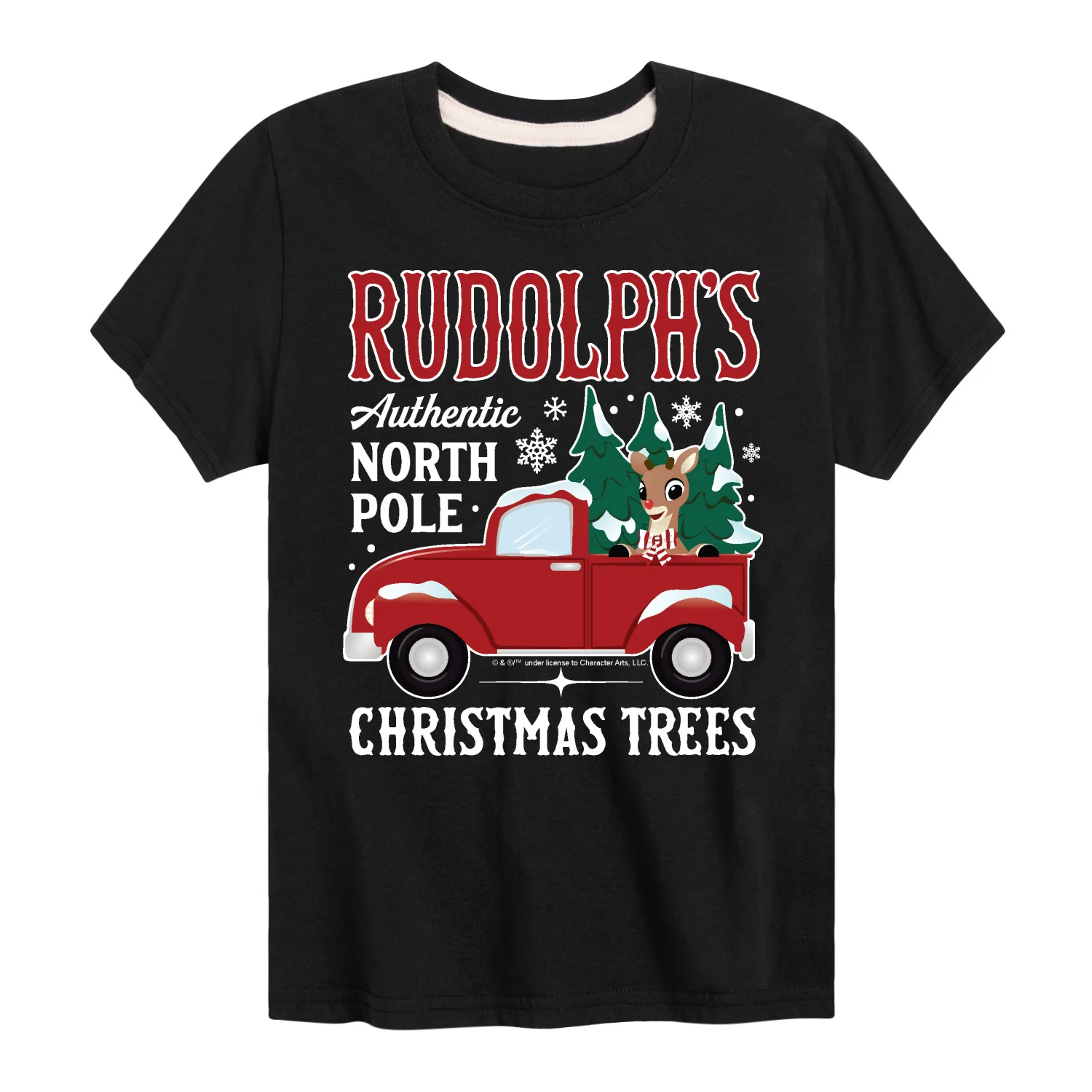 Rudolph - Rudolphs Christmas Trees - Youth Short Sleeve Graphic T-Shirt - Image 2