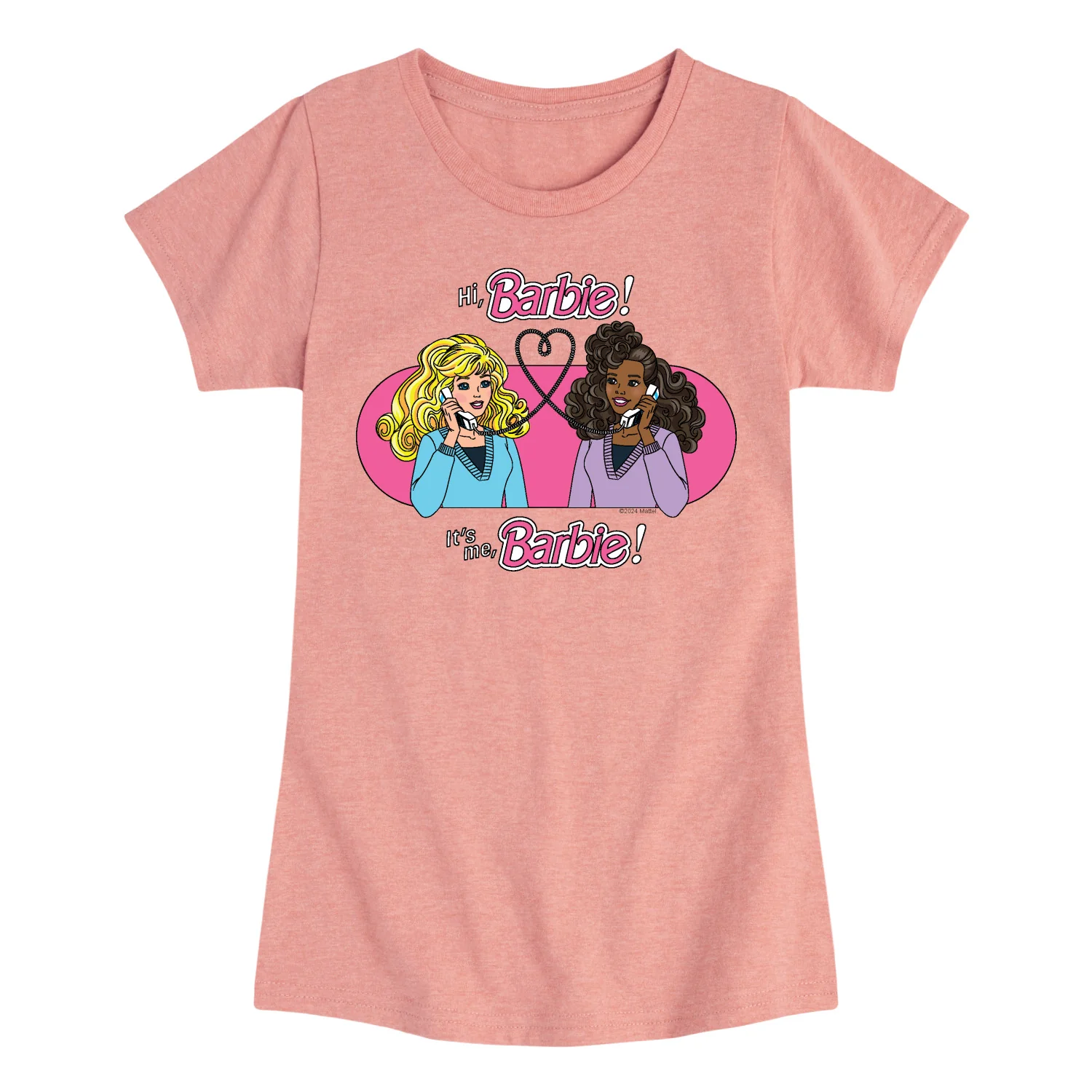 Barbie - Phone Call - Toddler And Youth Girls Fitted Short Sleeve Graphic T-Shirt