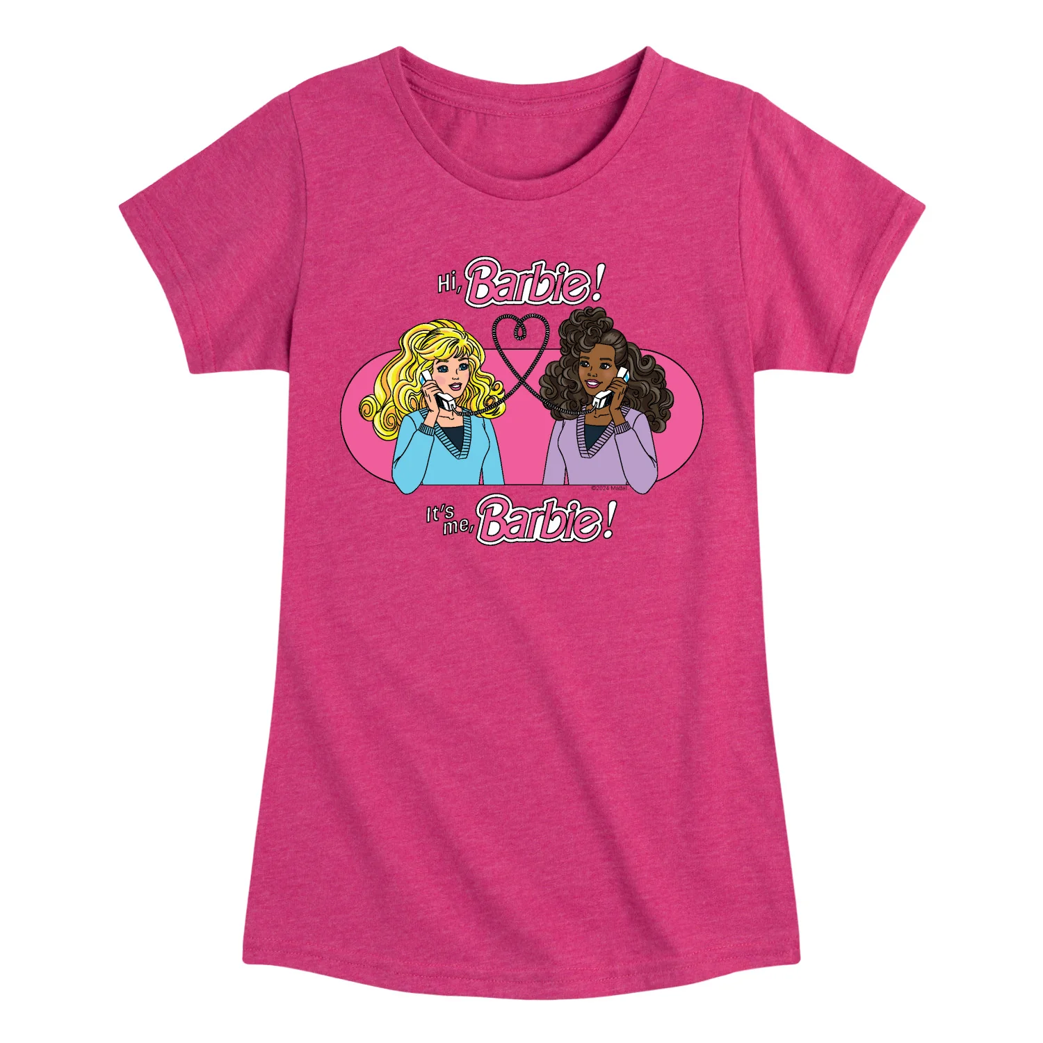 Barbie - Phone Call - Toddler And Youth Girls Fitted Short Sleeve Graphic T-Shirt - Image 2