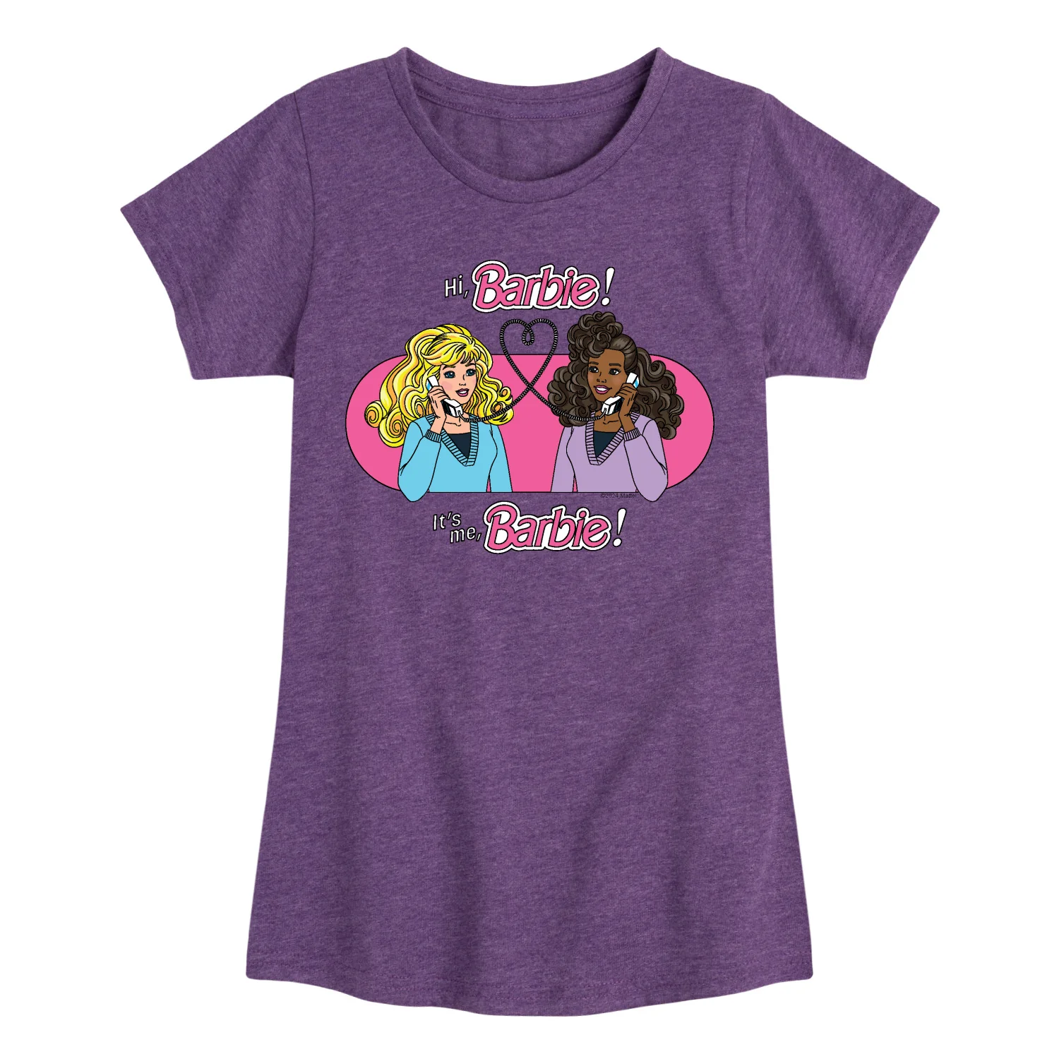 Barbie - Phone Call - Toddler And Youth Girls Fitted Short Sleeve Graphic T-Shirt - Image 3