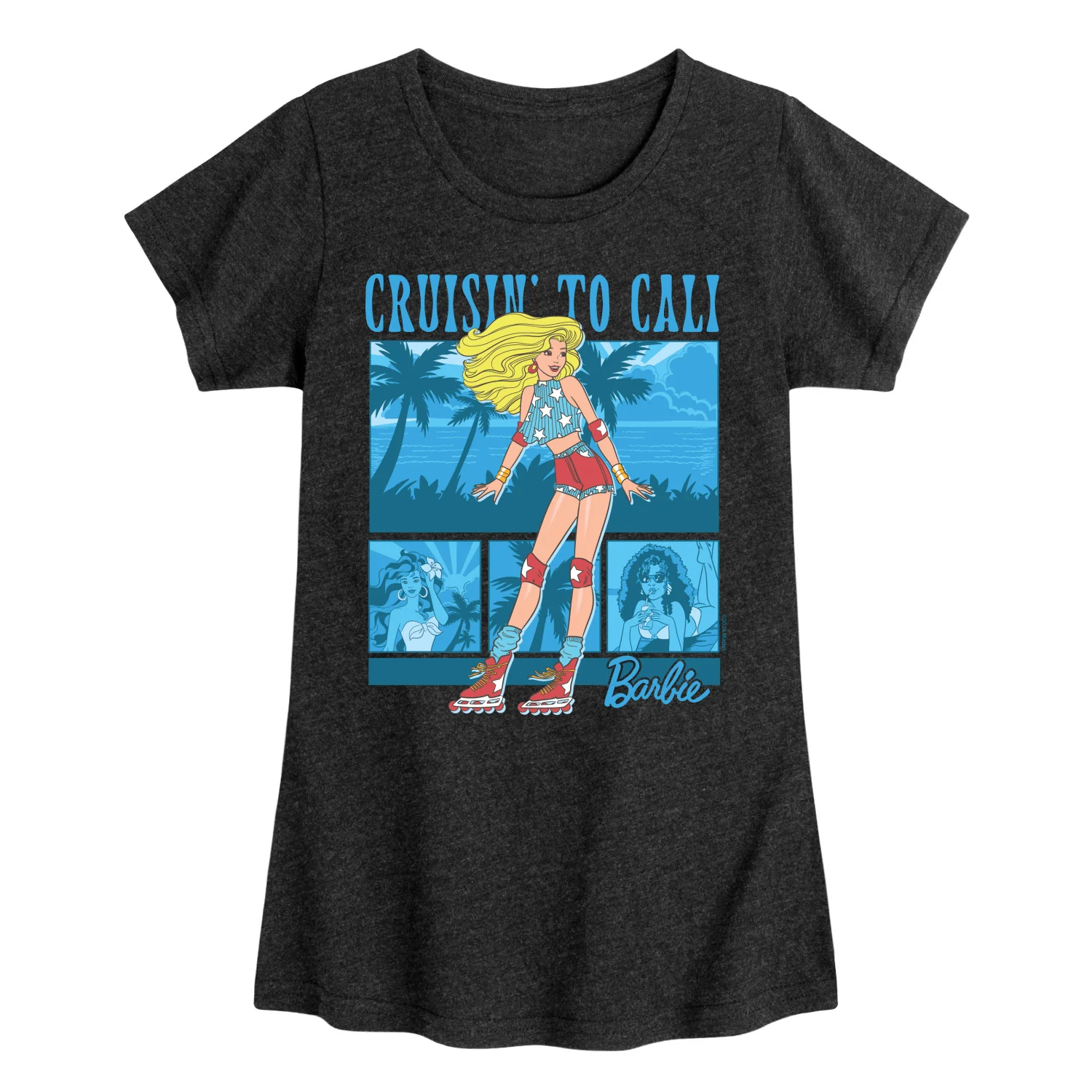 Barbie - Beach - Toddler And Youth Girls Fitted Short Sleeve Graphic T-Shirt - Image 2