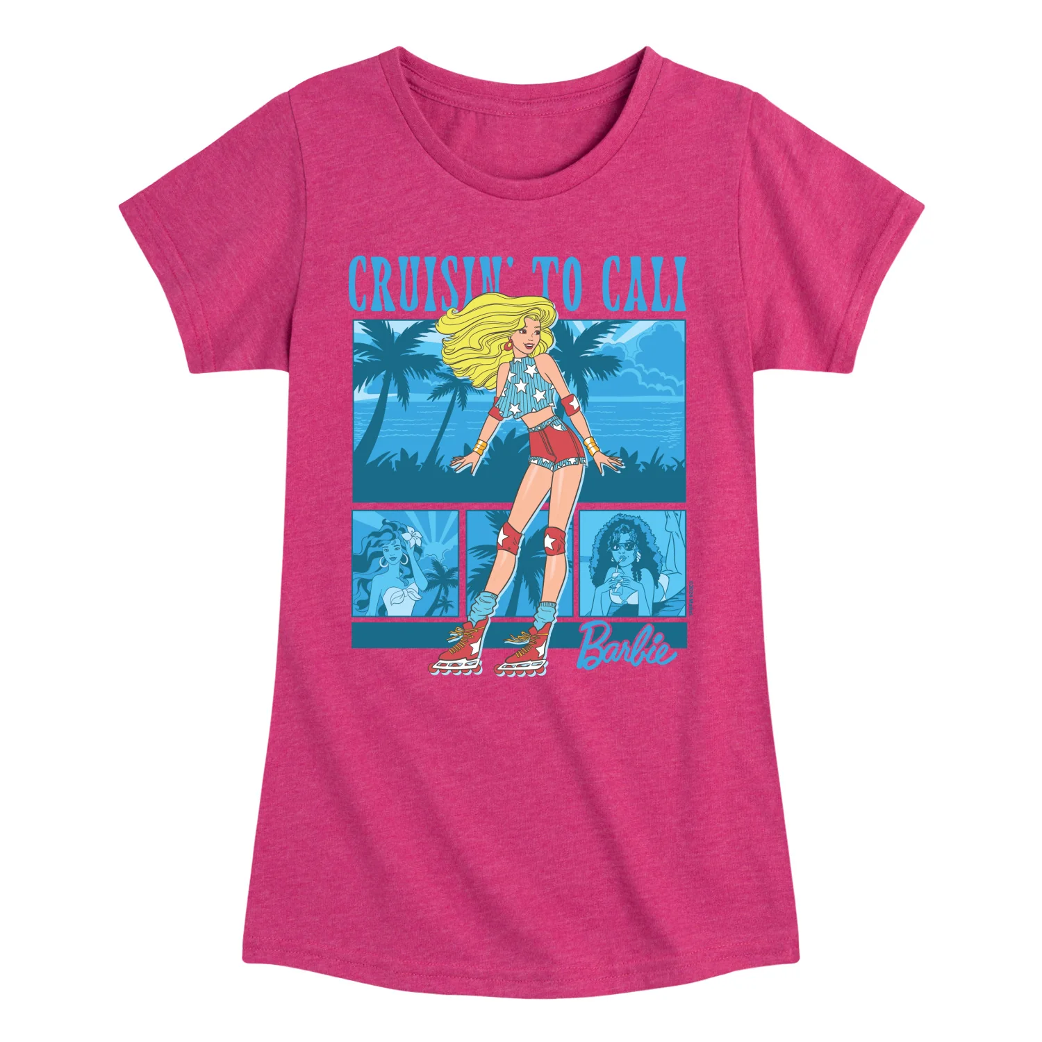 Barbie - Beach - Toddler And Youth Girls Fitted Short Sleeve Graphic T-Shirt - Image 3
