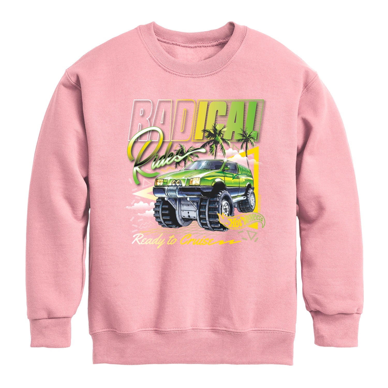 Hot Wheels - Radical Rides 80S - Youth And Toddler Crew Fleece Sweatshirt - Image 2