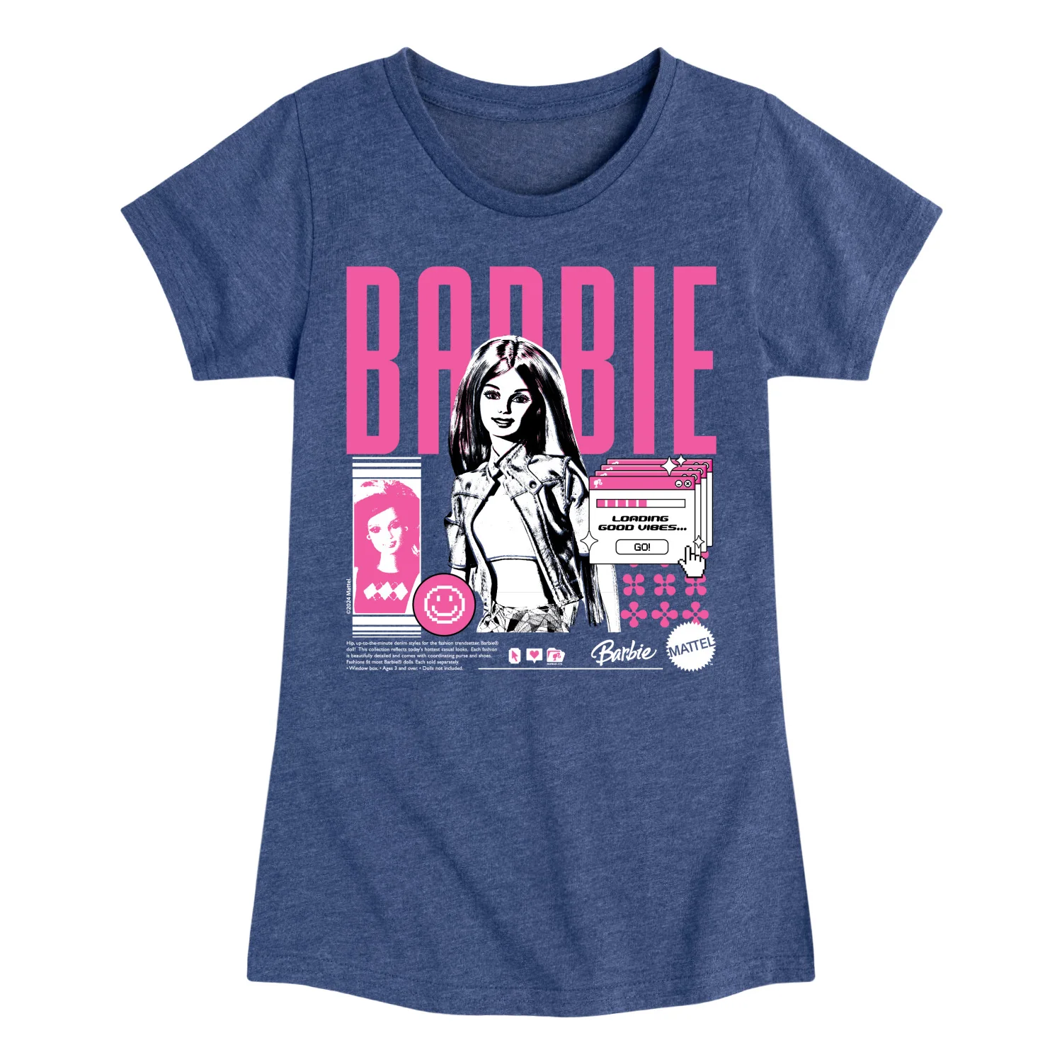 Barbie - Y2K - Toddler And Youth Girls Fitted Short Sleeve Graphic T-Shirt - Image 2