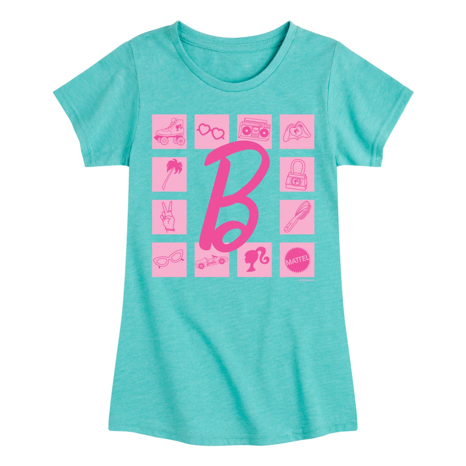 Barbie - Pink Icons - Toddler And Youth Girls Fitted Short Sleeve Graphic T-Shirt - Image 3