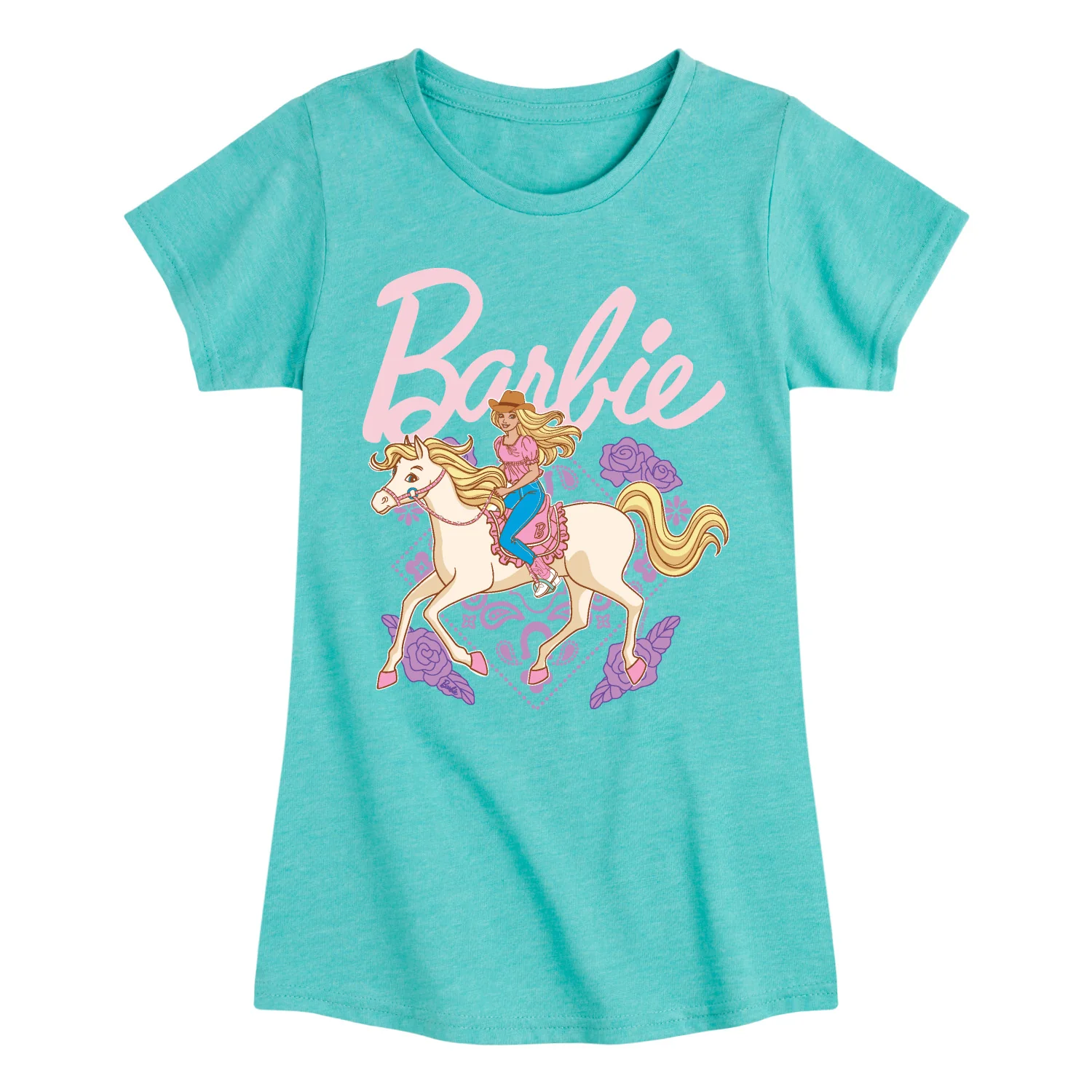 Barbie - Western - Toddler And Youth Girls Fitted Short Sleeve Graphic T-Shirt - Image 4