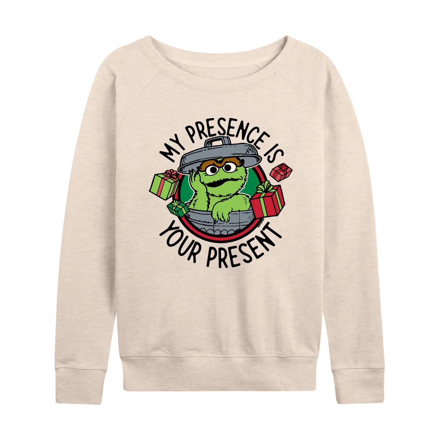 Sesame Street - My Presence is Your Present - Women's French Terry Long Sleeve Pullover
