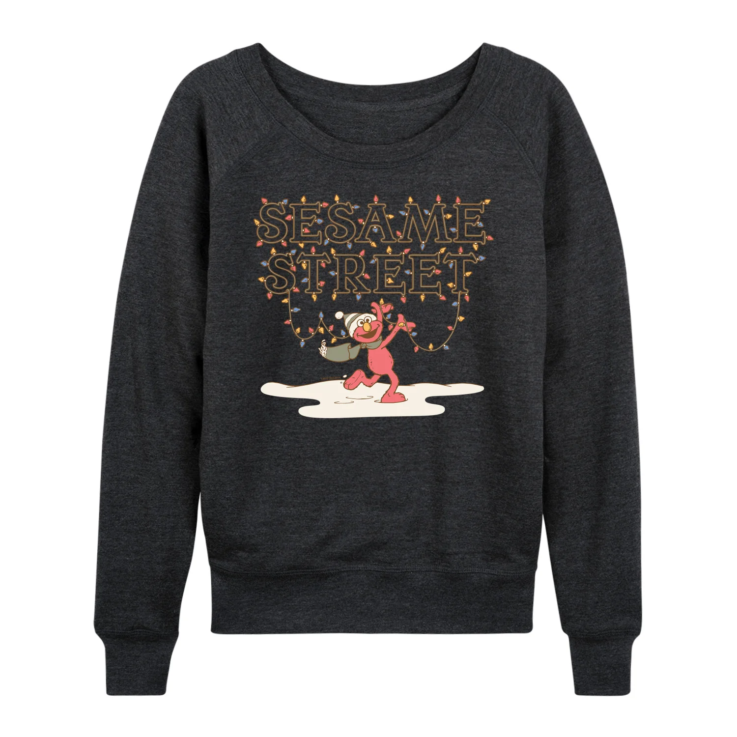 Sesame Street - Elmo Lights - Women's French Terry Long Sleeve Pullover - Image 2