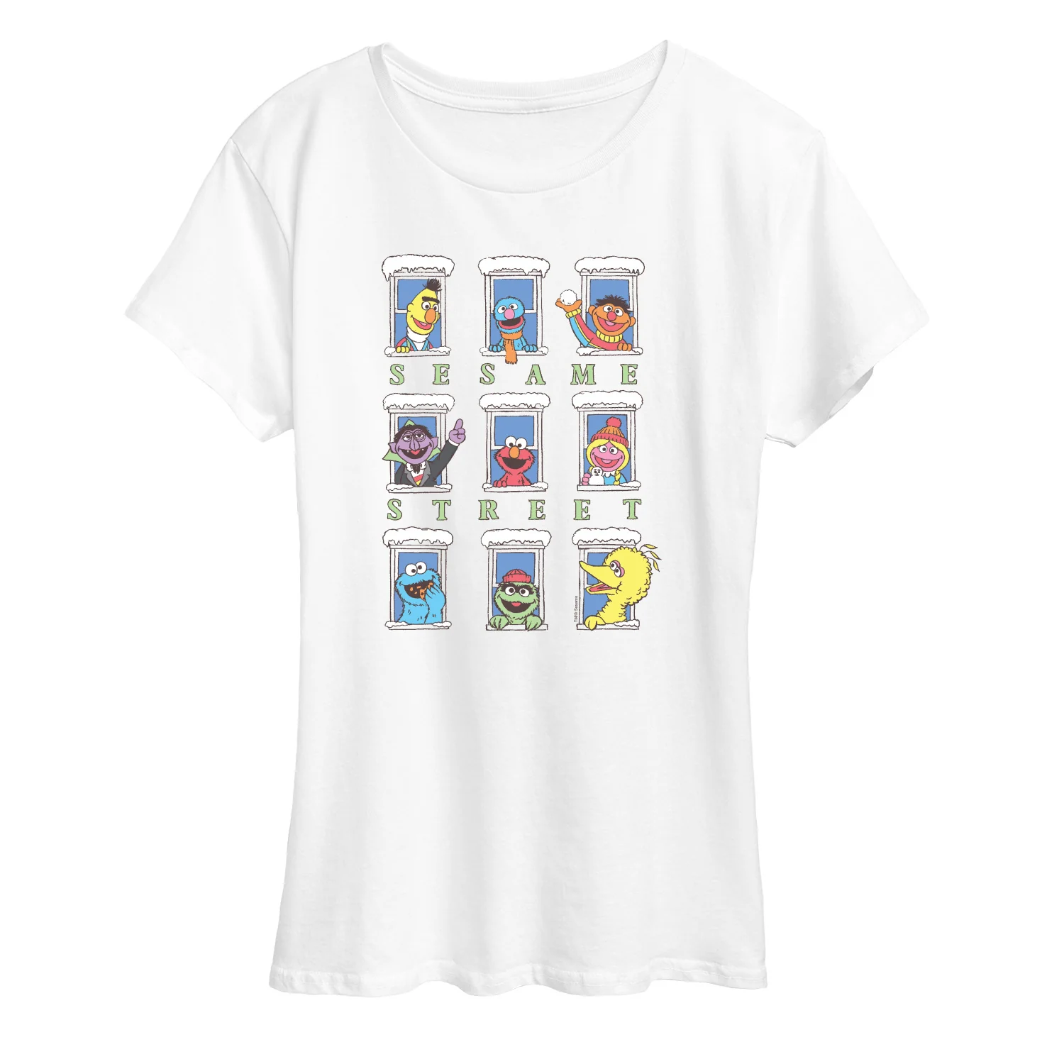 Sesame Street - Window Grid - Women's Short Sleeve Graphic T-shirt
