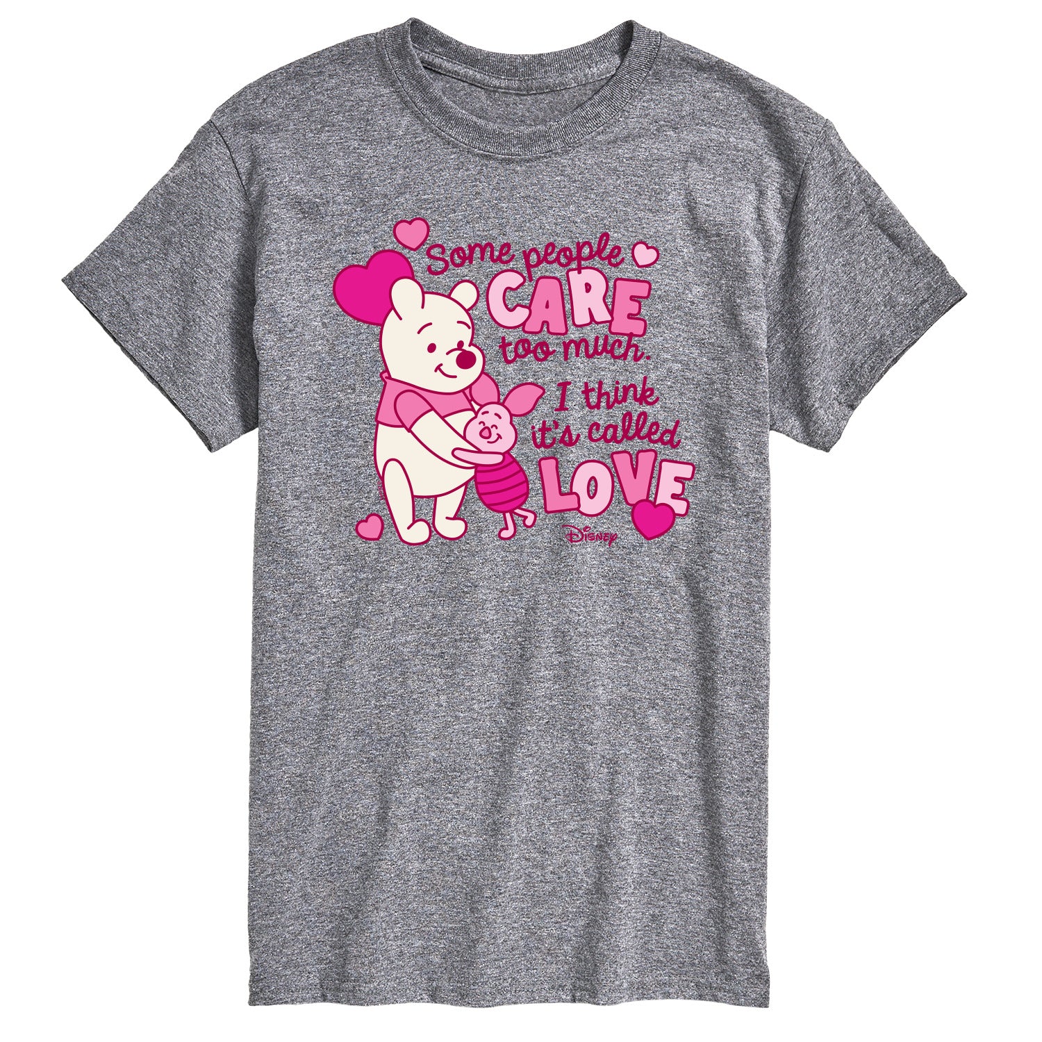 Winnie the Pooh - Care Too Much Called Love - Men's Short Sleeve Graphic T-Shirt