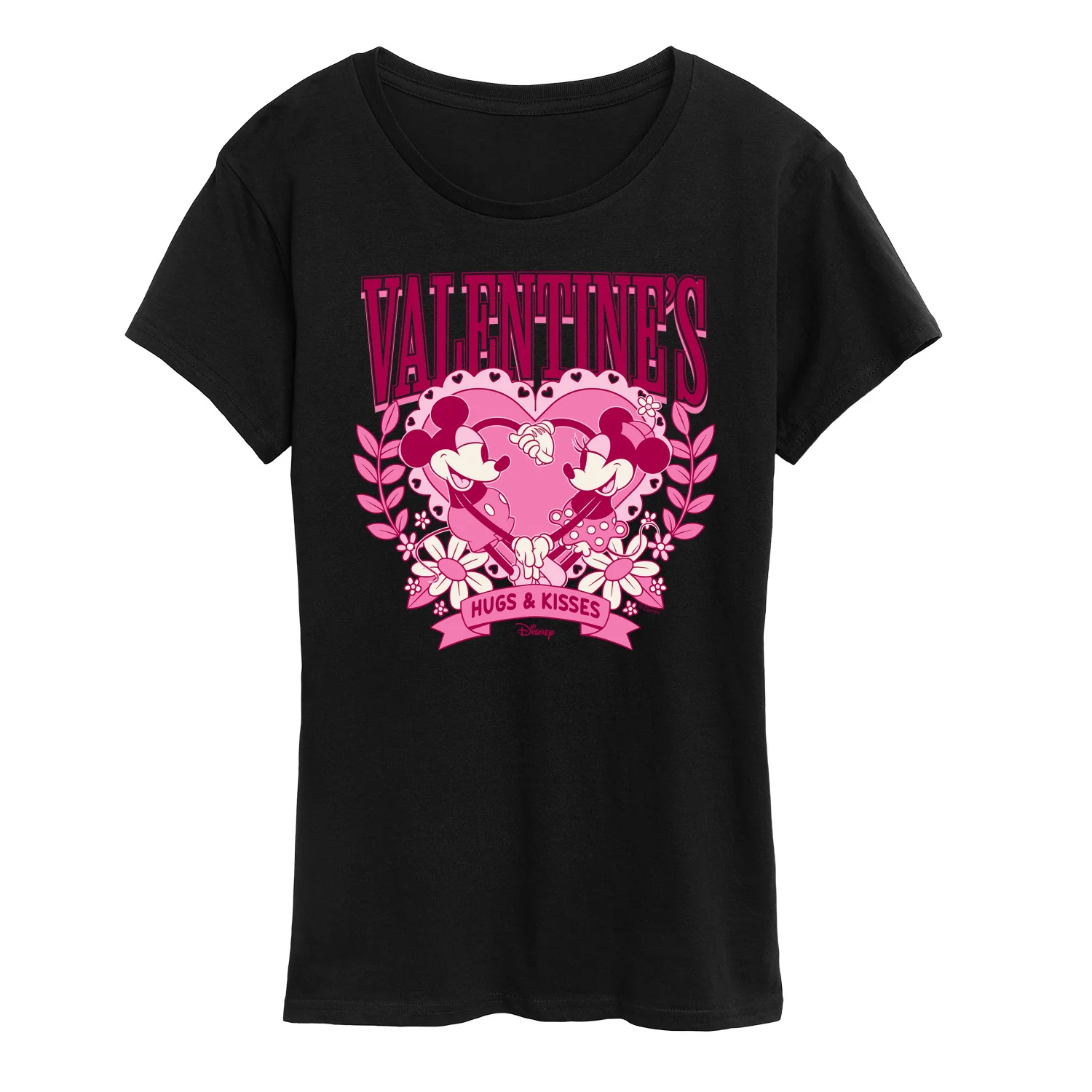 Disney - Valentine's Collegiate - Women's Short Sleeve Graphic T-Shirt - Image 2