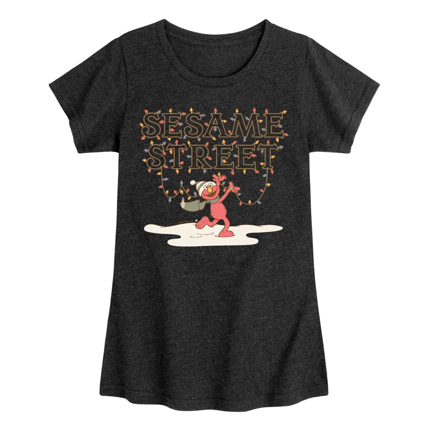 Sesame Street - Elmo Lights - Youth Girls Short Sleeve T-shirt