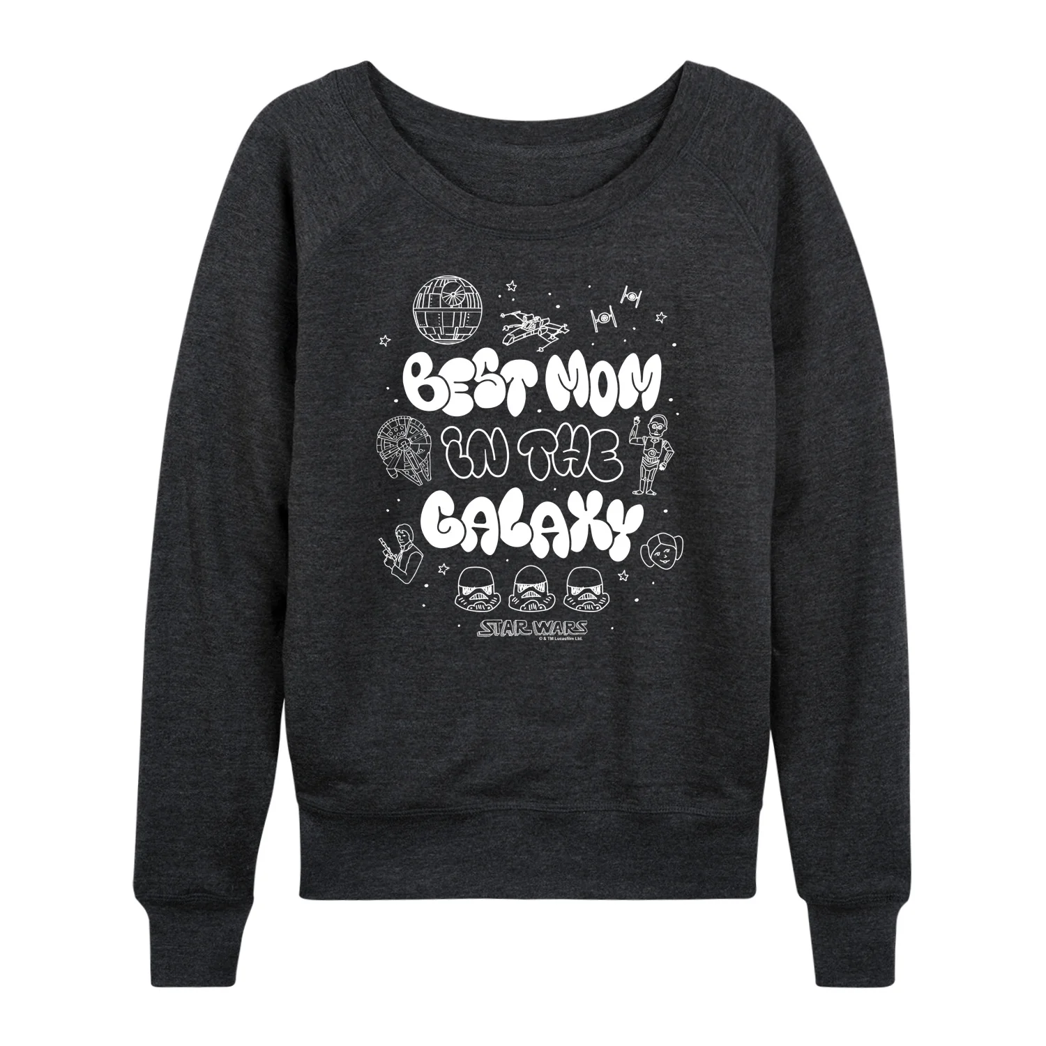 Star Wars - Best Mom in the Galaxy - Women's French Terry Pullover Long Sleeve Shirt - Image 2