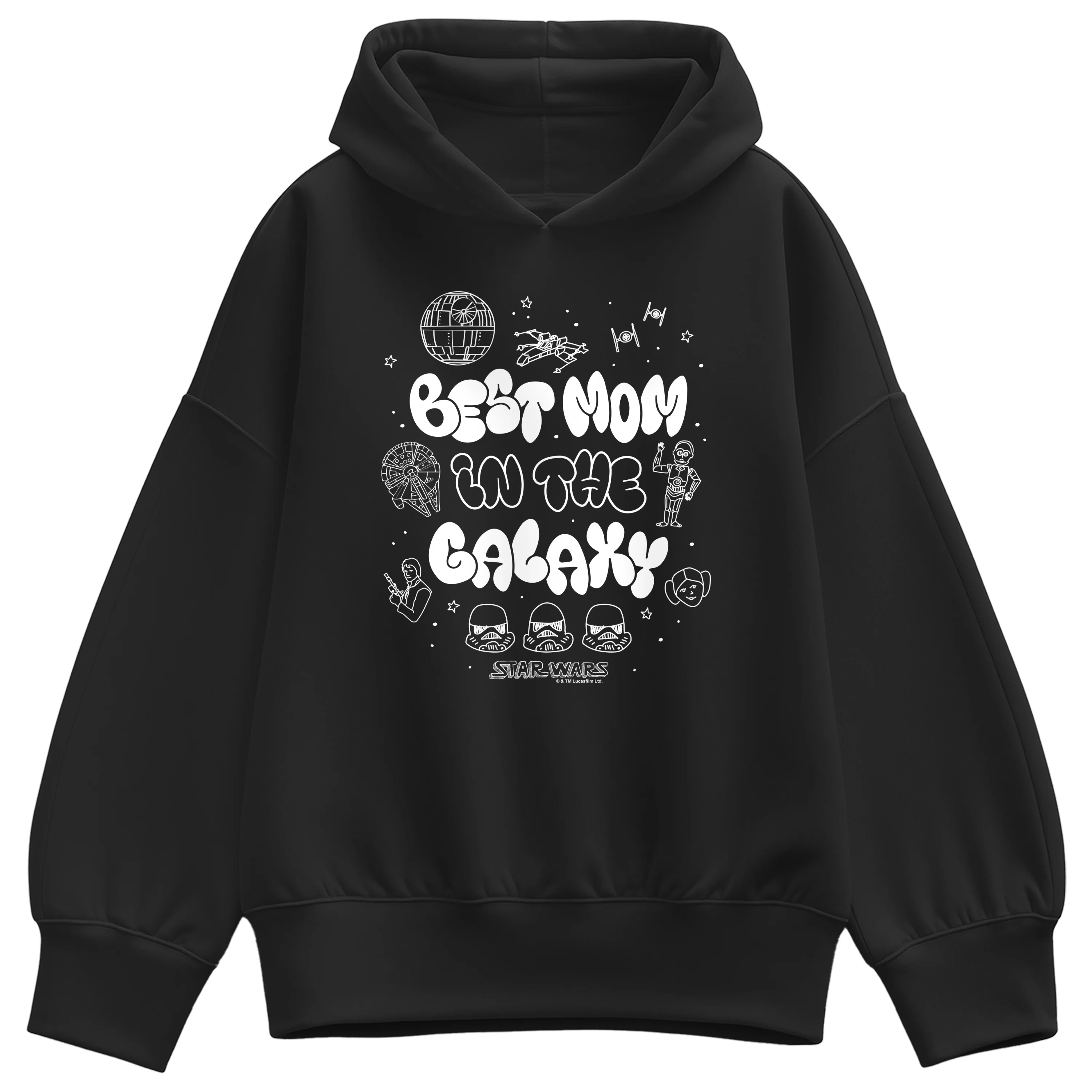 Star Wars - Best Mom in the Galaxy - Women's Oversized Fleece Hoodie Sweatshirt